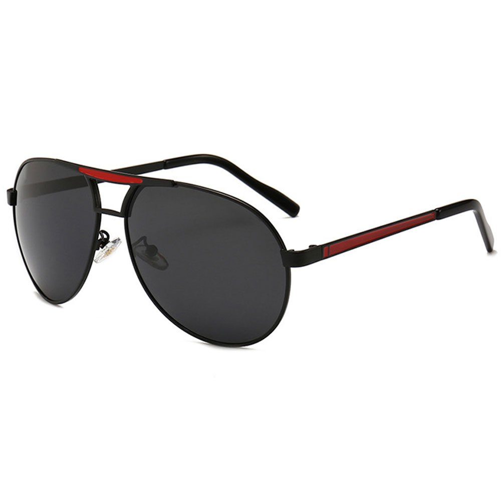 AUzzO~ Sonnenbrille Polarisiert Retro Vintage Outdoor UV-Schutz mit Brillenetui Modelle für Männer und Frauen rot