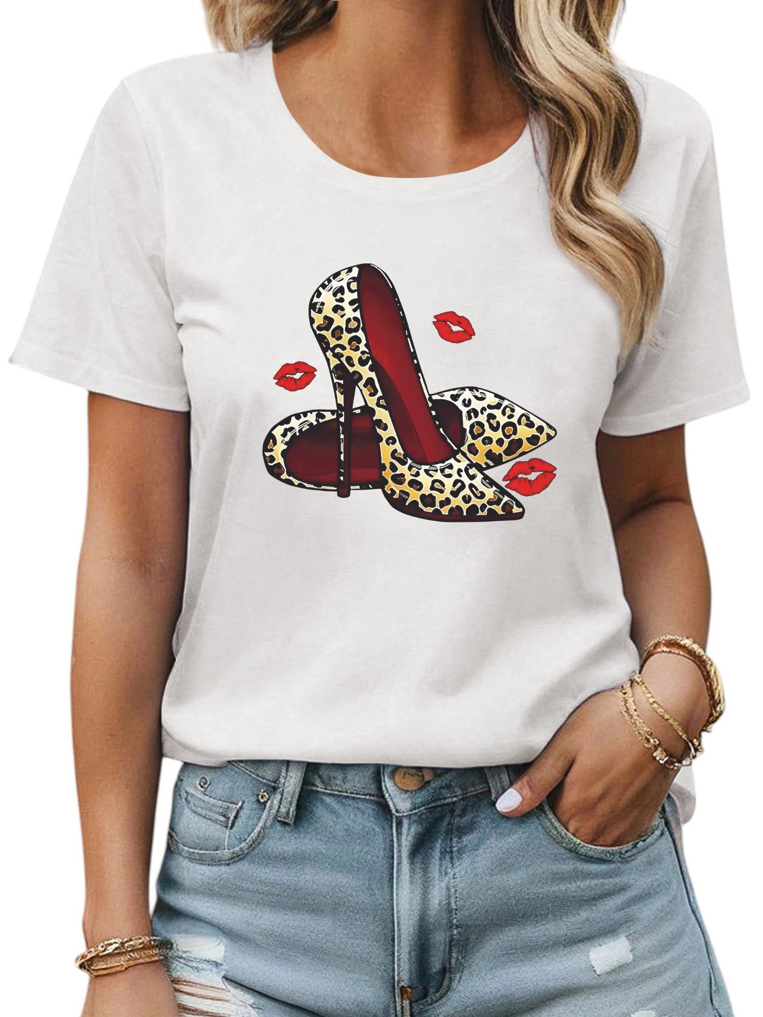 PYL Kurzarmbluse Damen Sommer Casual Bequemes günstig online kaufen
