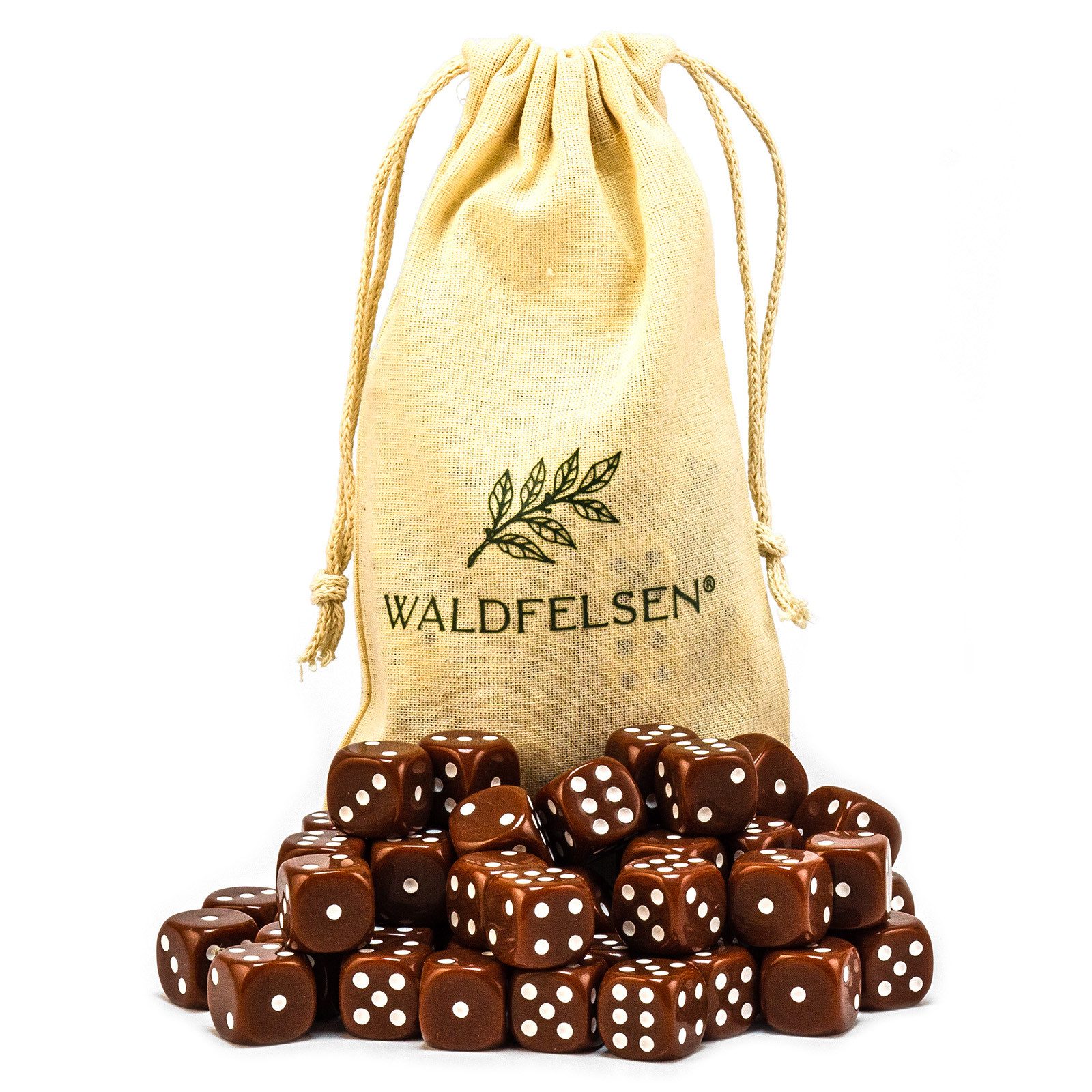 Waldfelsen Spiel – 2-50 Stk Standard Spielwürfel 16 mm Acrylwürfel Würfel bunt, Spielmaterial, Verschiedene Farben von Waldfelsen