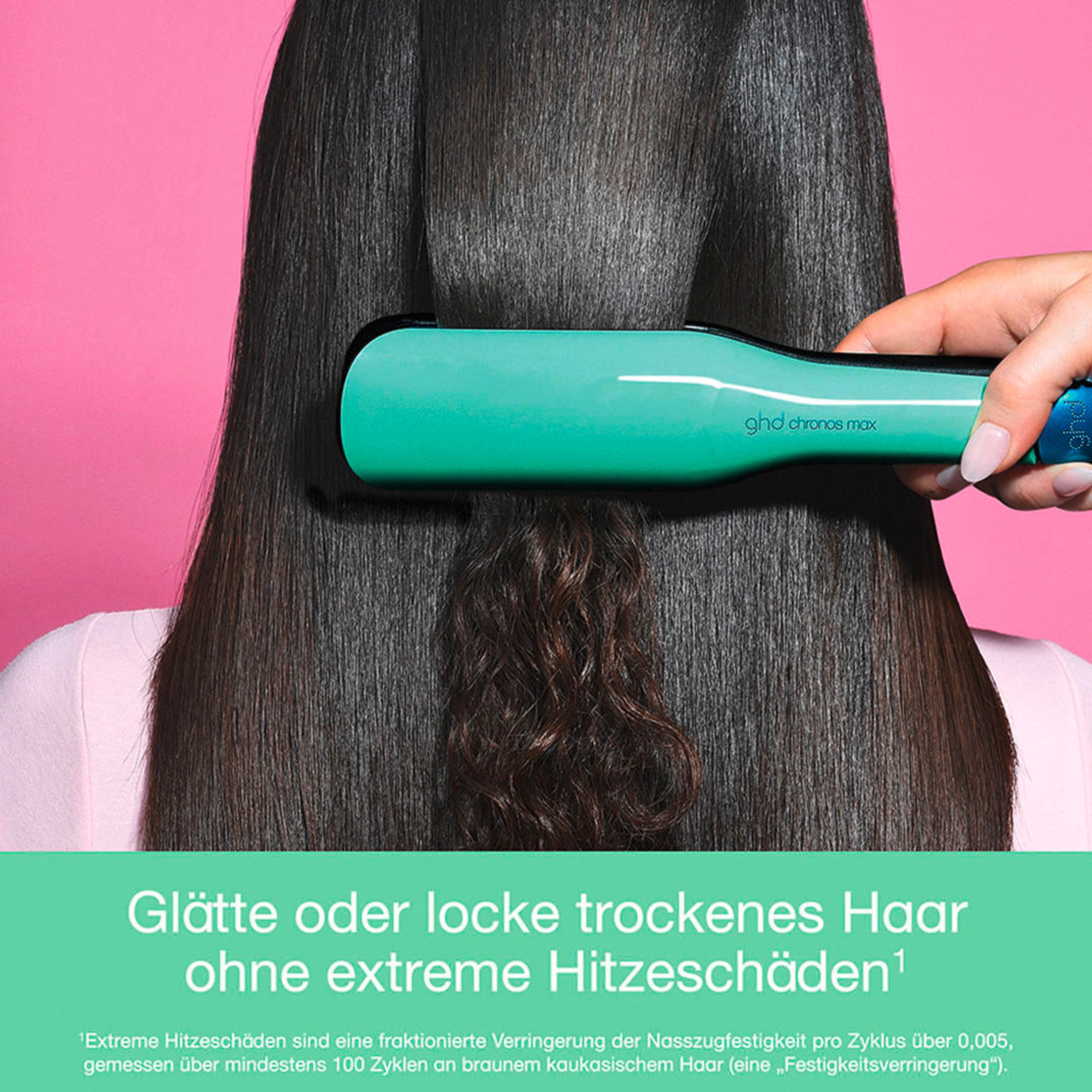 GHD Glätteisen Chronos Max Glätteisen – Wide Plate Styler in Jelly Mint Keramik