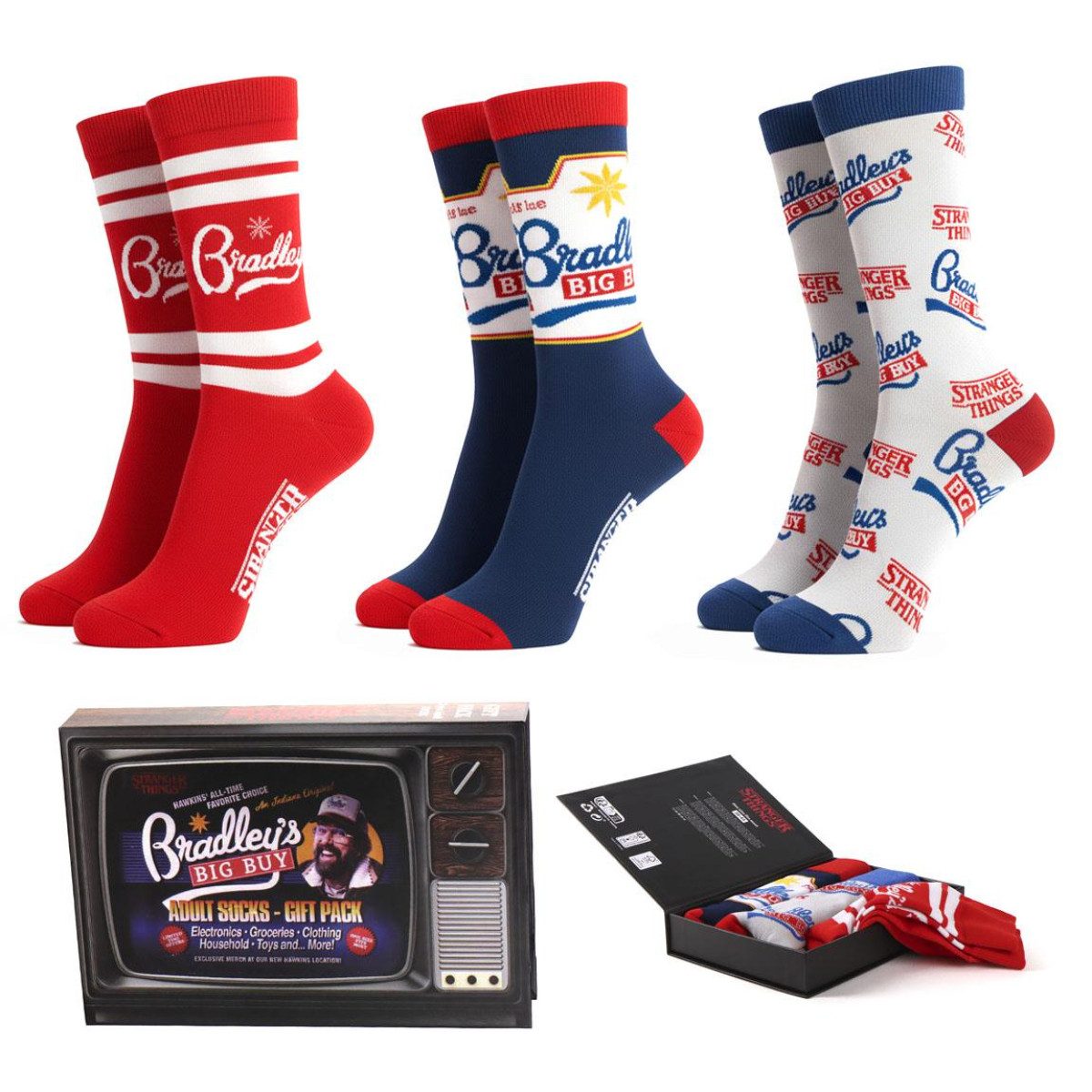Stranger things Socken Socken Dreierpack Unisex Baumwolle 38–45
