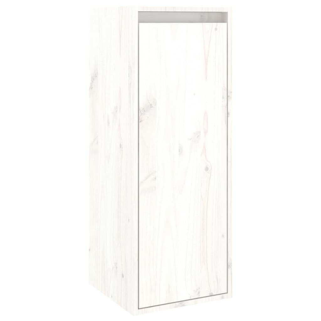 Massivholz Kiefer Wandregal 30x30x80 Weiß cm furnicato Wandschrank