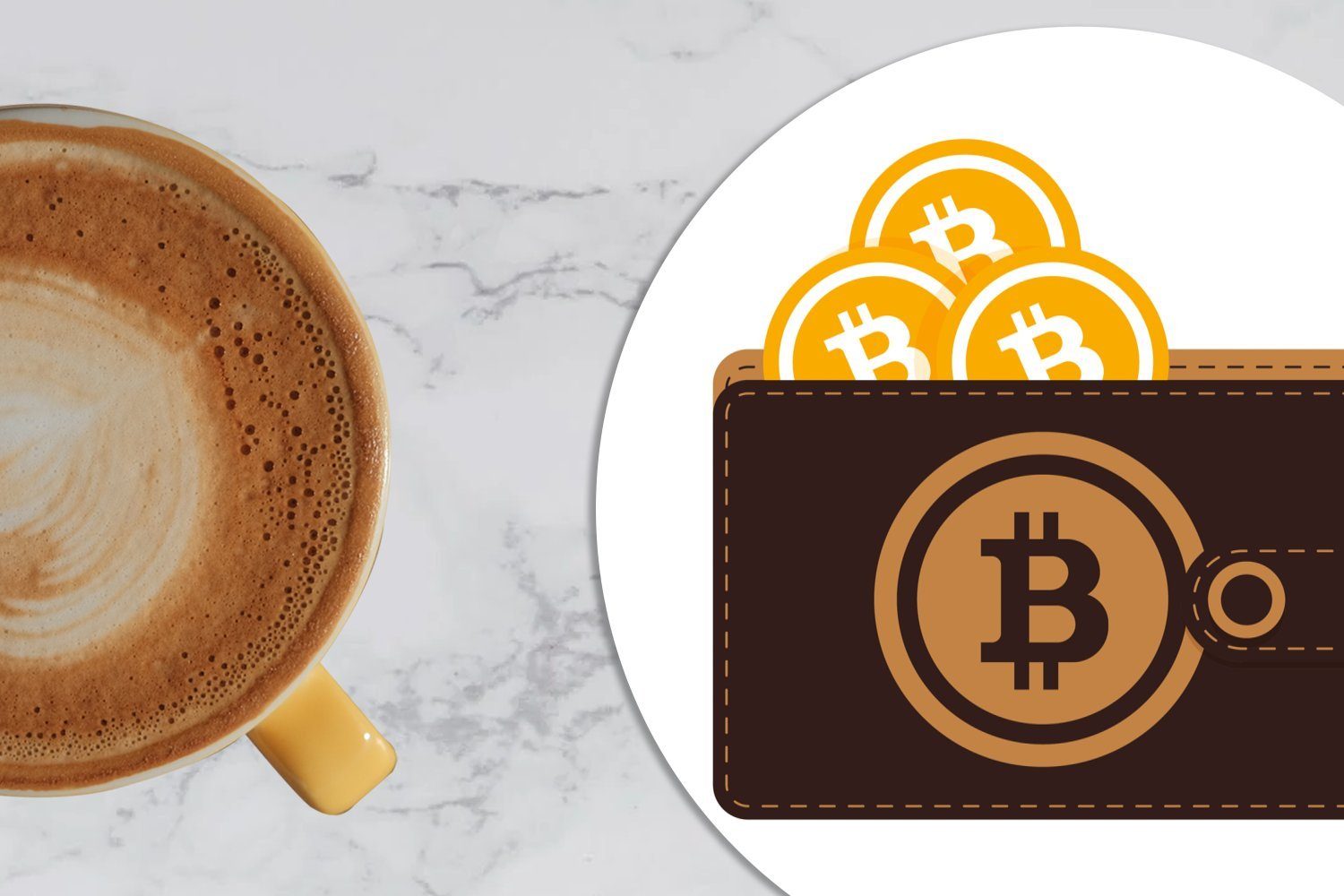 6-tlg., Becher Korkuntersetzer, Bitcoin-Brieftasche, MuchoWow Tasse, Glasuntersetzer für Gläser, Tassenuntersetzer, Getränkeuntersetzer, Zubehör