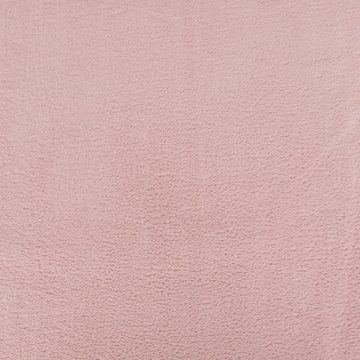 SCHÖNER LEBEN. Stoff Wellness Fleece Stoff Doubleface einfarbig blush rosa 1,45m Breite, pflegeleicht