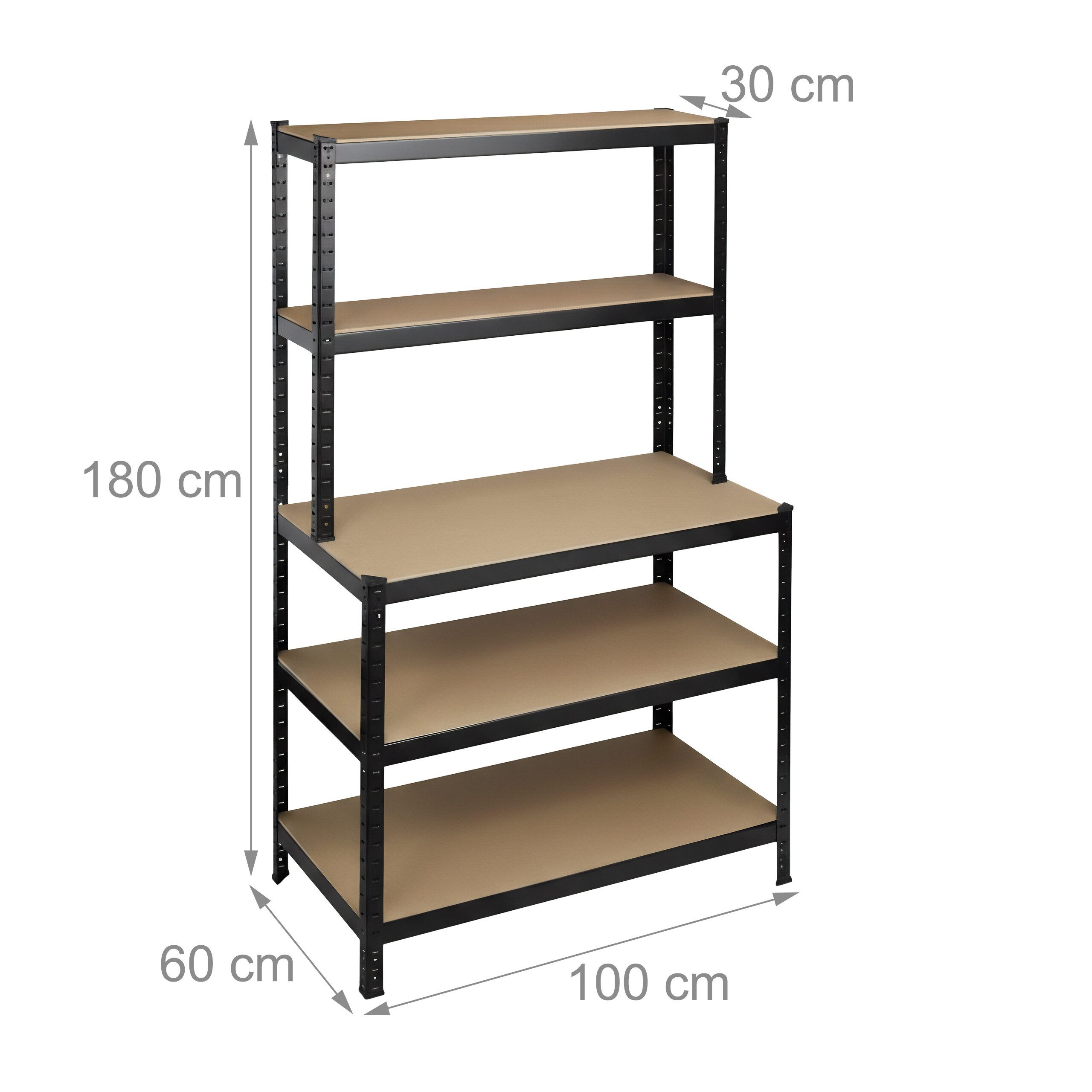 relaxdays Schwerlastregal mit Werkbank 500 kg, 1-tlg. – Bild 4 von 5
