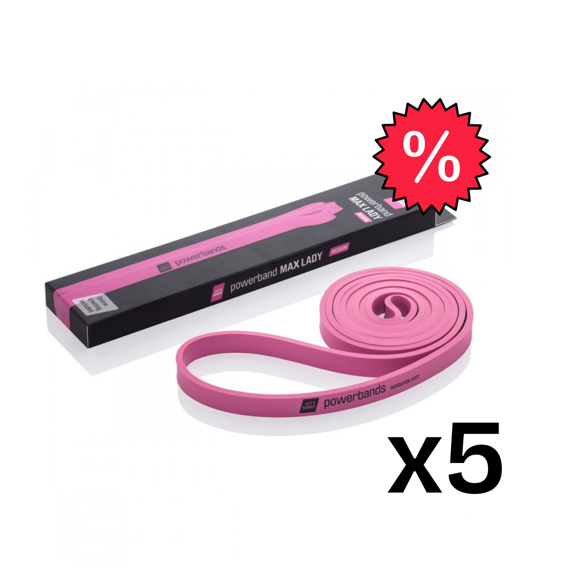 5er SET pink (MAX LADY, medium)