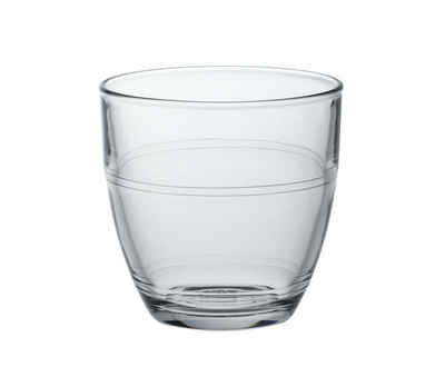 Duralex Tumbler-Glas Gigogne, Glas gehärtet, Tumbler Trinkglas stapelbar 90ml Glas gehärtet transparent 6 Stück