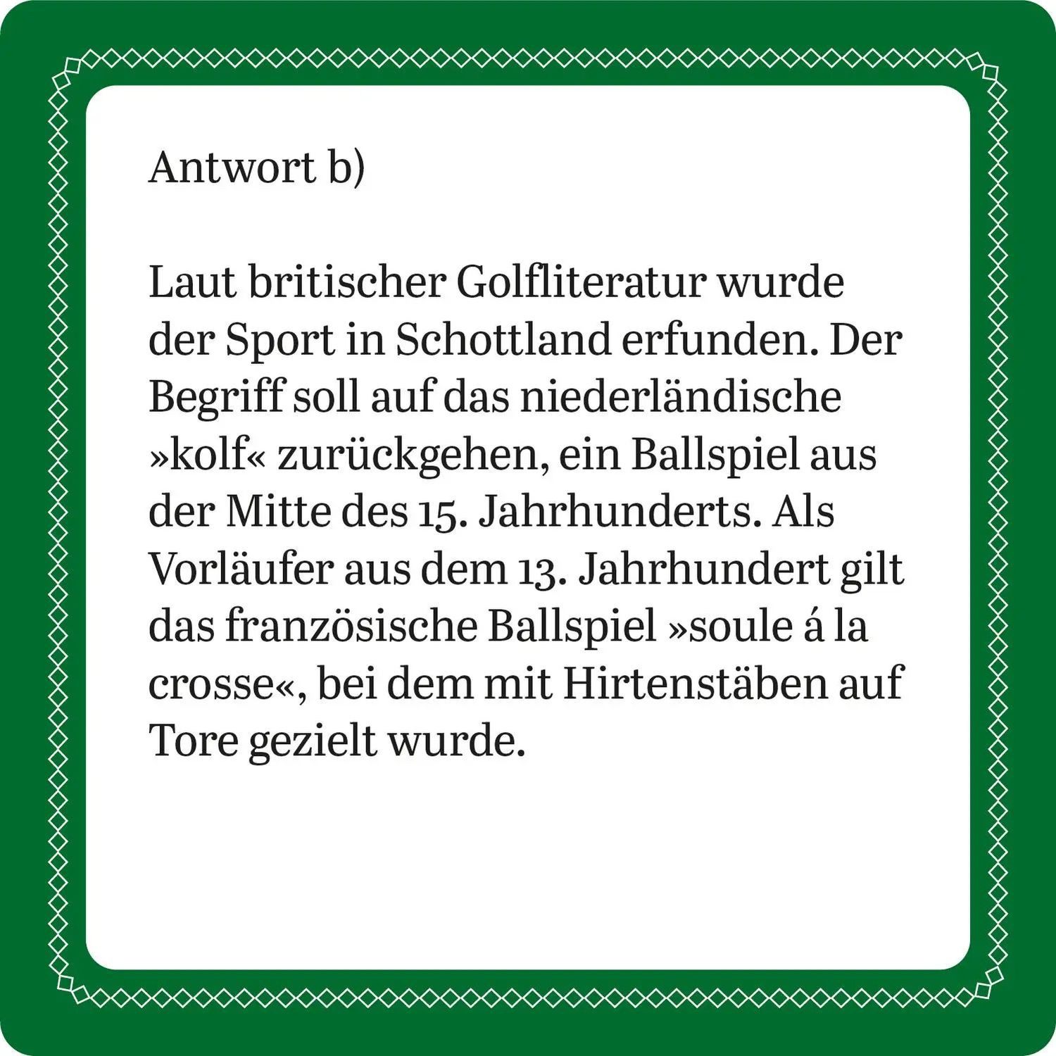 ars vivendi Spiel Das Golf-Quiz (Neuauflage)