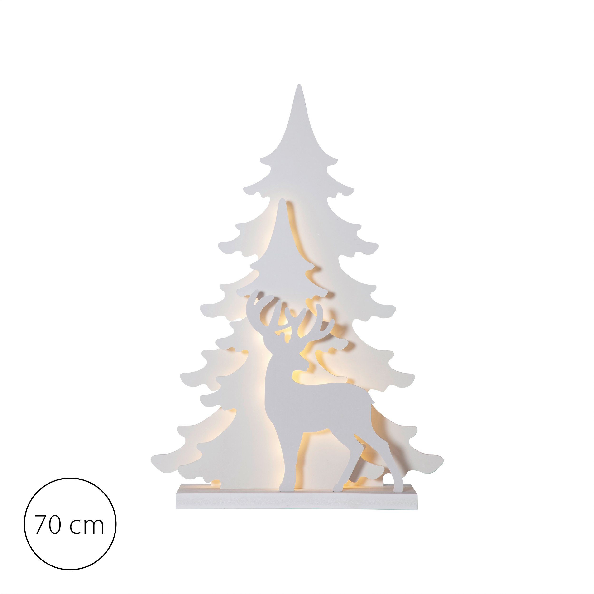 STAR TRADING LED Dekolicht Grandy, 3D Weihnachtsleuchte,Grandy', LED, weiß, 70cm