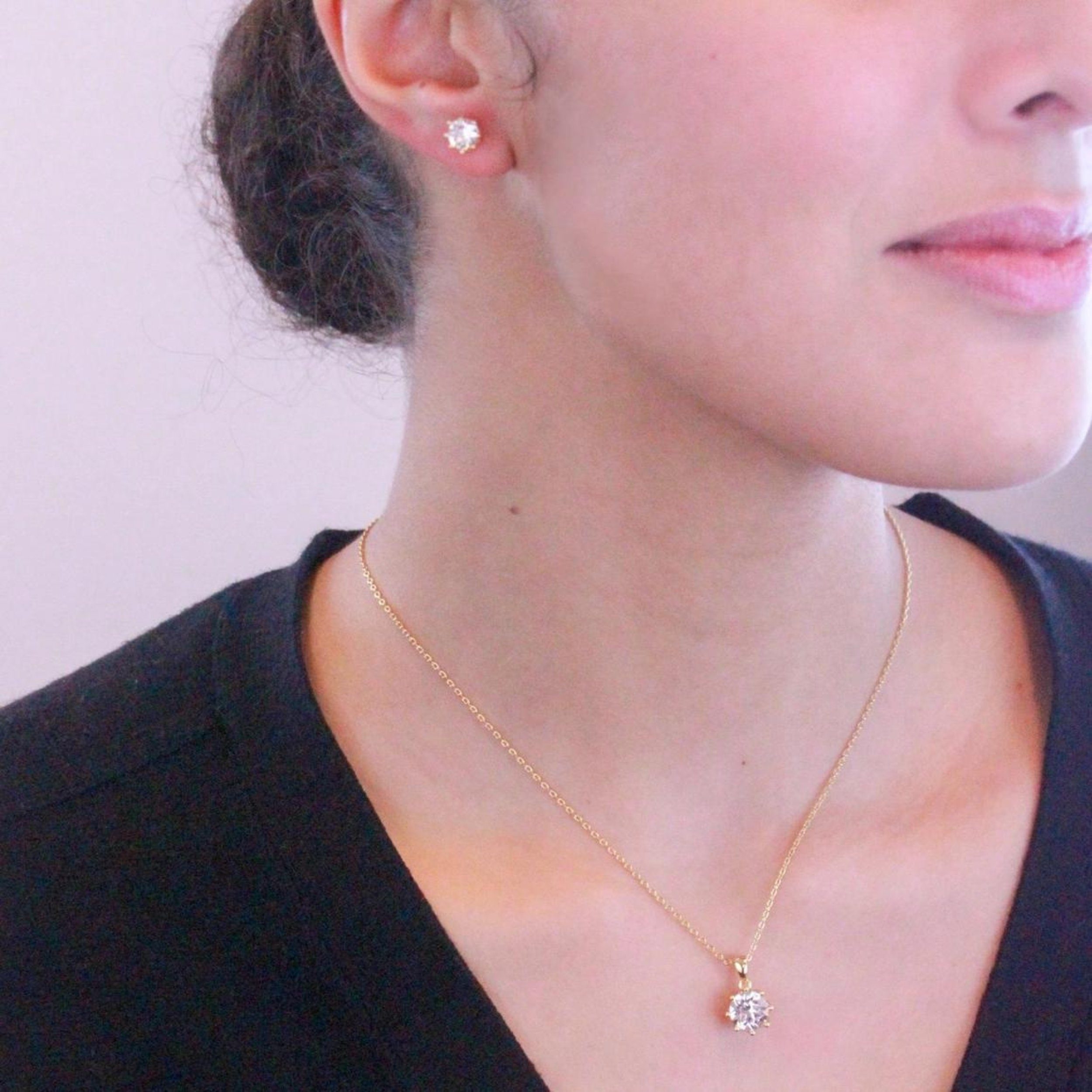 Ella Eisvogel Schmuckset Lily Set - Gold und Kristall, 18 Karat günstig online kaufen