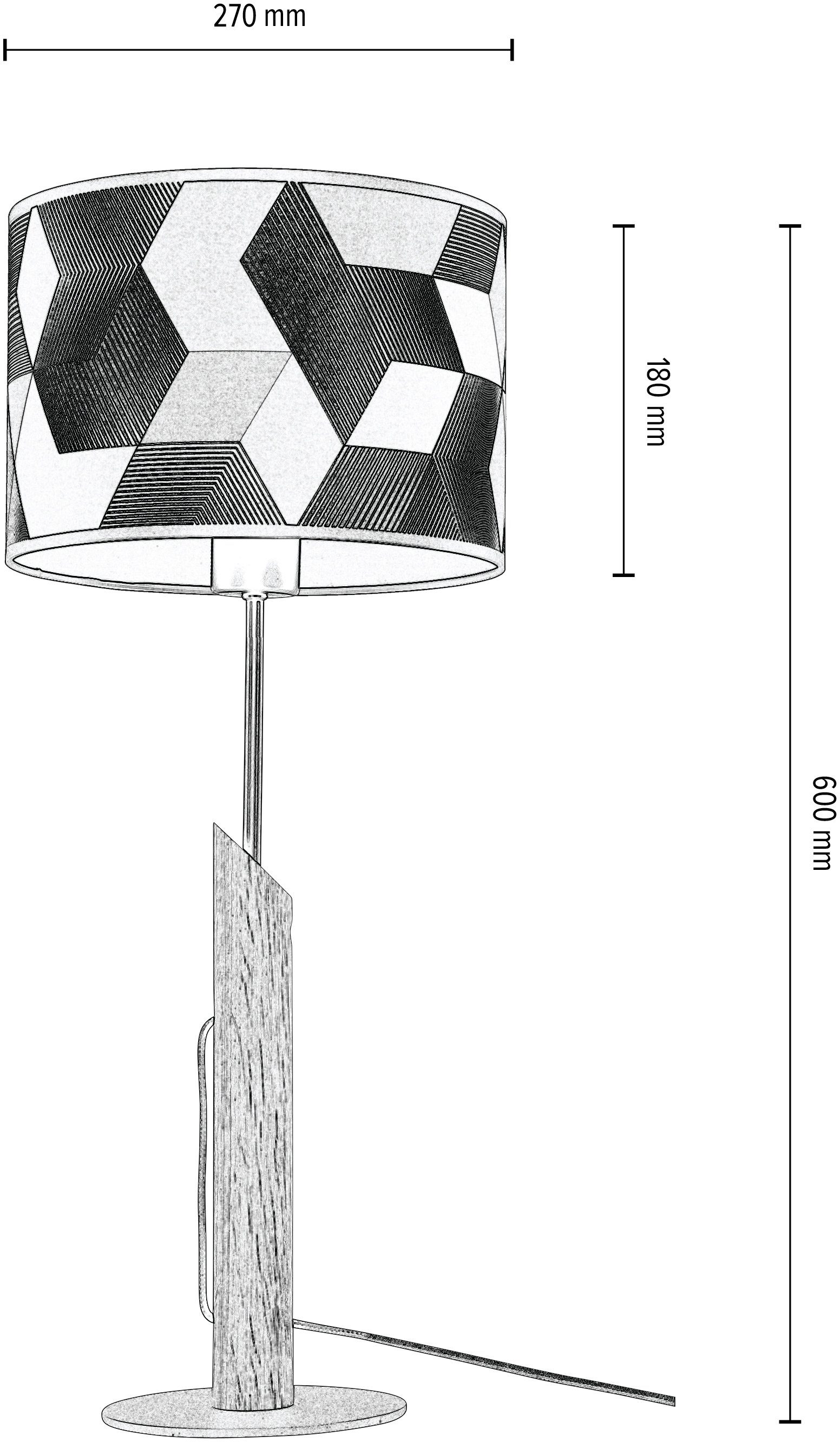 BRITOP LIGHTING Tischleuchte ESPACIO, Schirm laminierter aus Leuchtmittel, Tapete Aus Eichenholz FSC®-Zertifikat, mit ohne