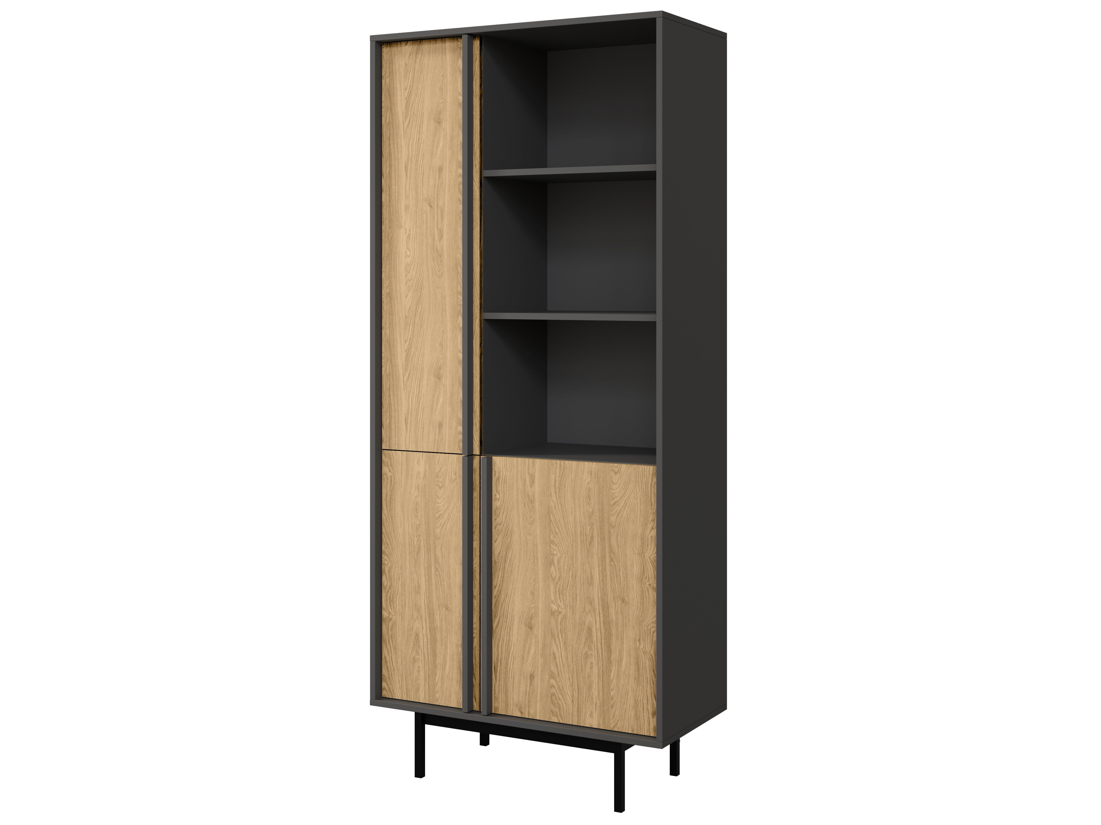 Compleo Bücherregal mit 3 Türen, Elegant design, Breite: 83 cm MATLS, Küchenregal