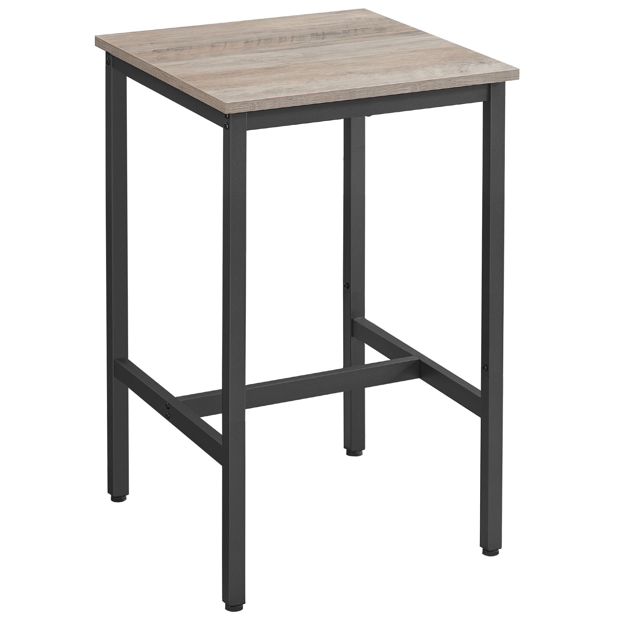 VASAGLE Bartisch 60 cm x greige-schwarz 60 92 Küchentisch, Stehtisch, x