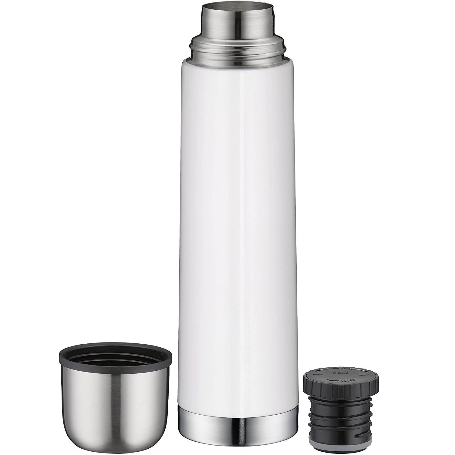 Alfi Isolierflasche mit Trinkbecher perfectTherm 0,75 Eco Weiß Liter