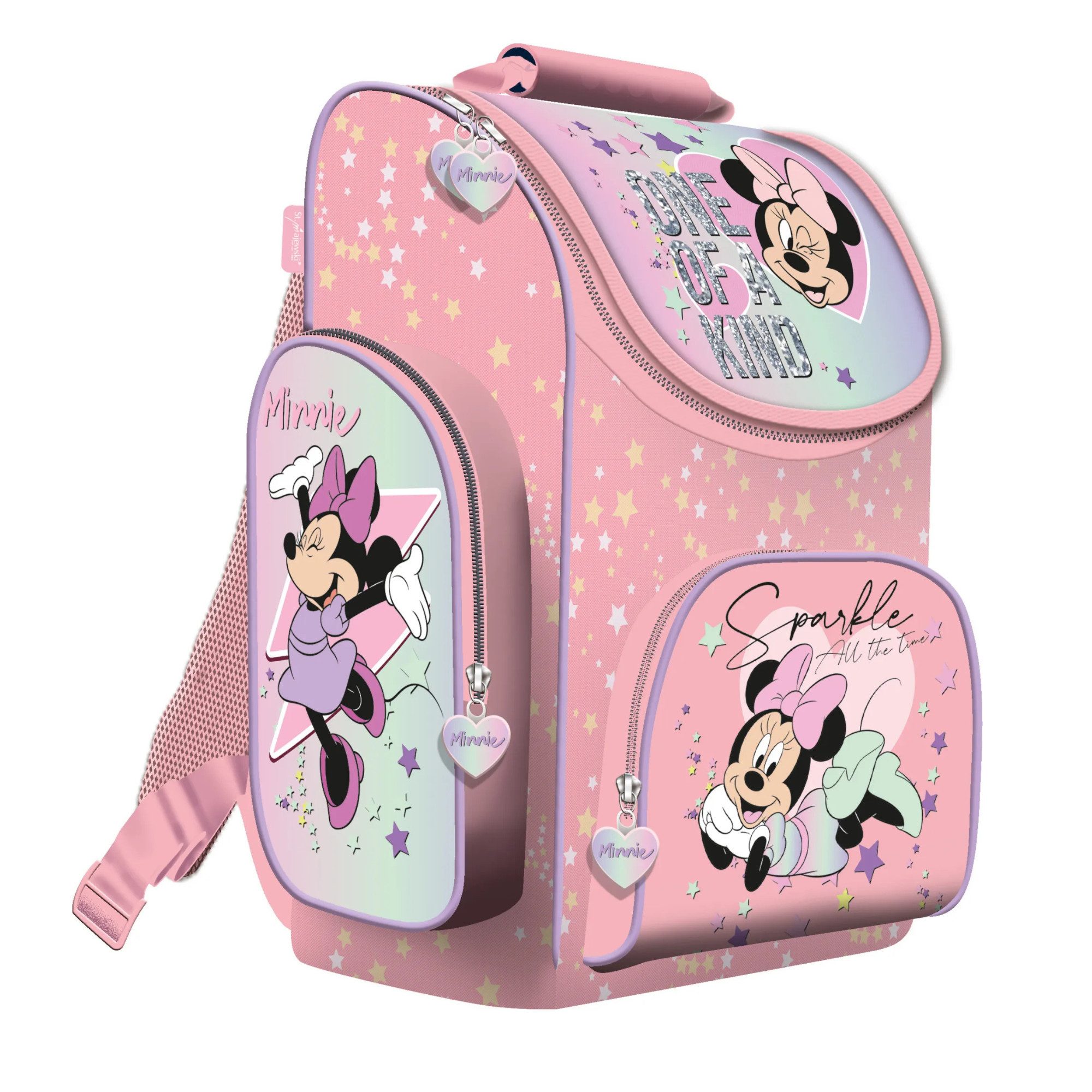 GOLDKIDS Schulranzen Set XXL 13erRanzen Tornister (Federmappe Turnbeutel, 1-tlg., Brotdose Trinkflasche), Aktenmappe - Minnie Motiv 1-3 Klasse