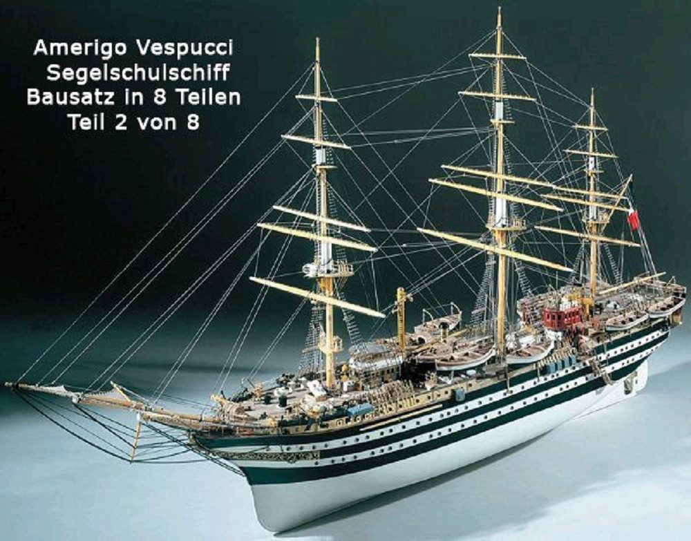 Modellbausatz Krick Amerigo Vespucci Baukasten 2. Schritt