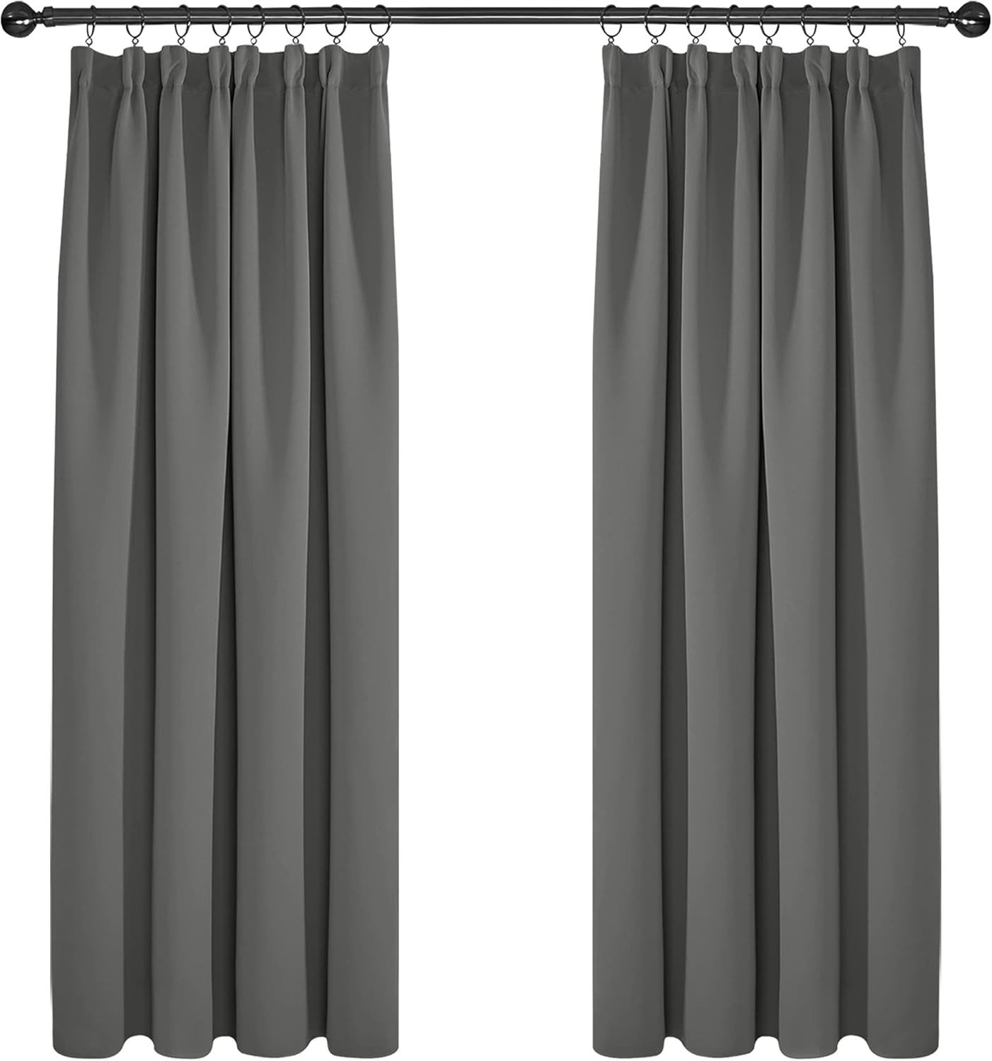 Deconovo Verdunkelungsvorhang Gardinen mit Kräuselband Blickdicht Vorhänge günstig online kaufen