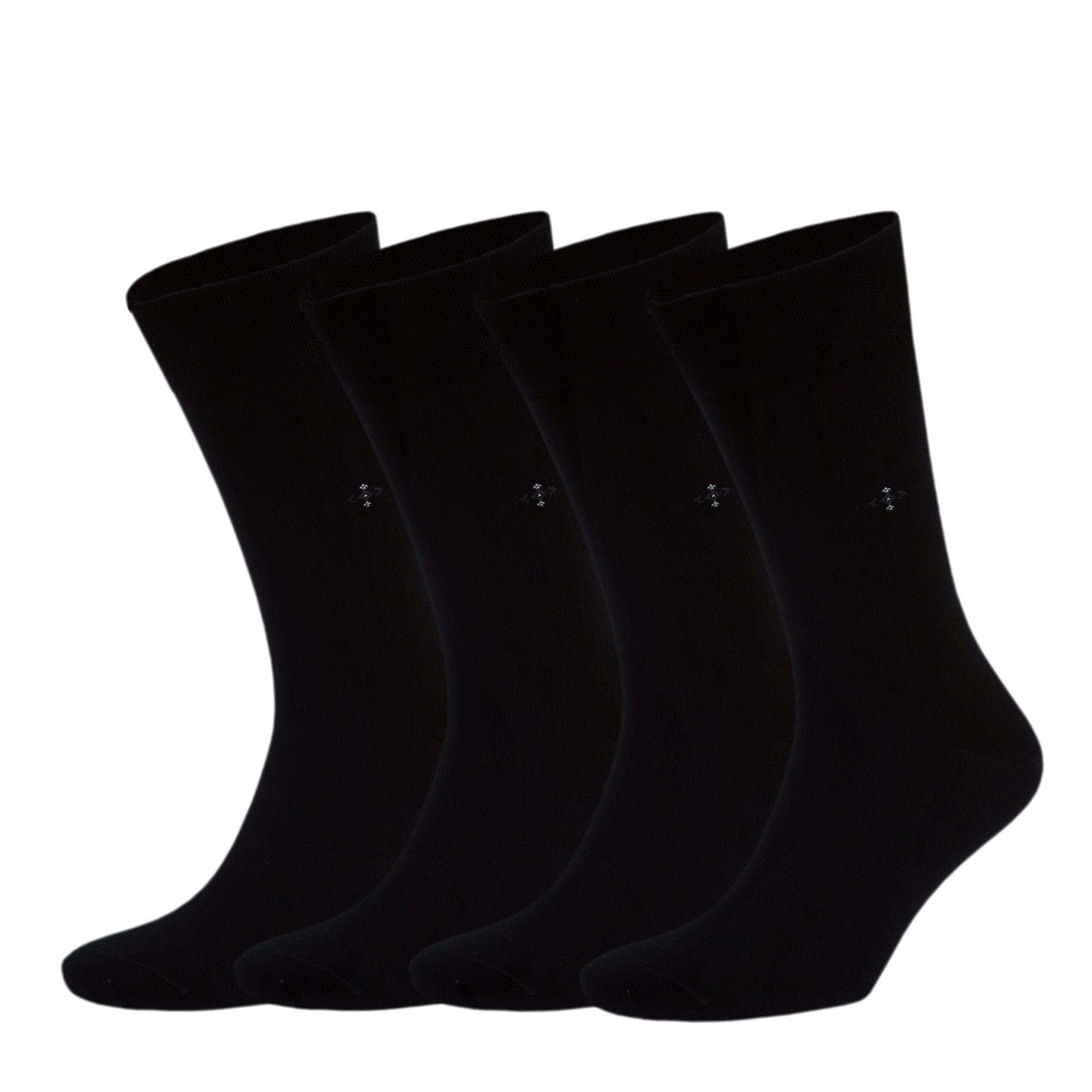 Arbeitssocken, und 40-46 Herrensocken Socken Größe) Bambussocken (Box, EU NoblesBox Damen Schwarz 4-Paar,