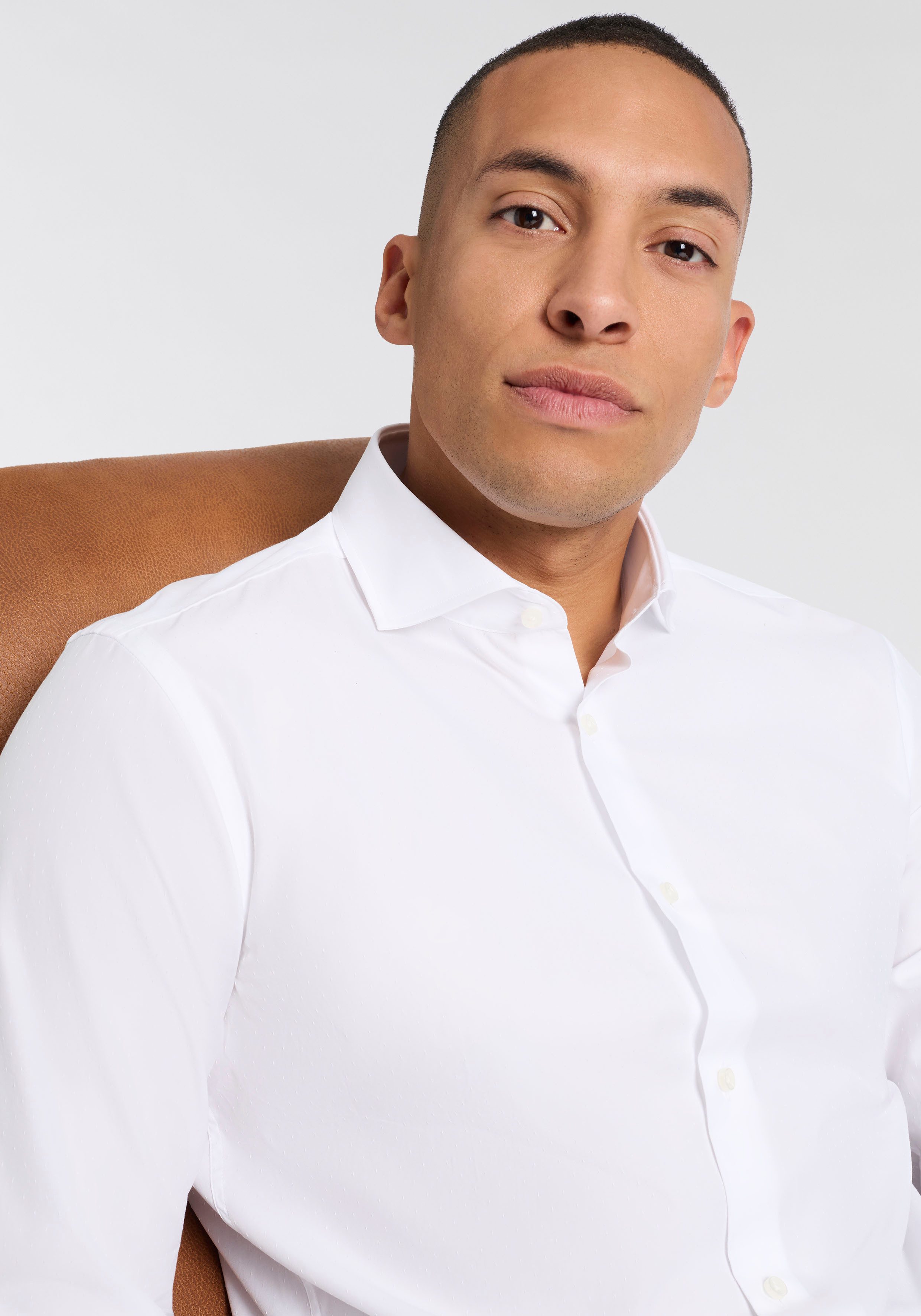 BOSS Businesshemd Kentkragen, Regular Fit, Baumwollmischung