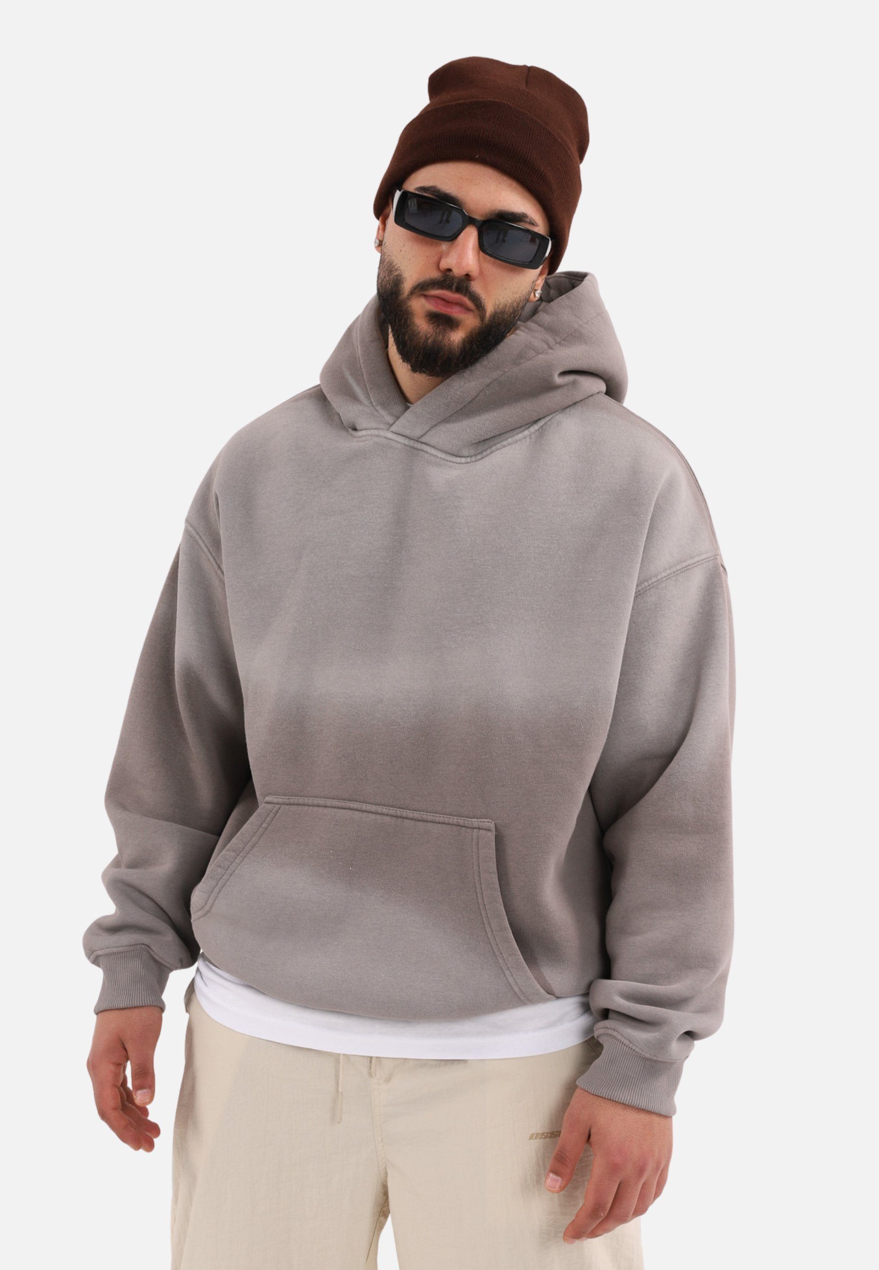 COFI Casuals Hoodie einfarbiger Spray Basic Oversized Hoodie