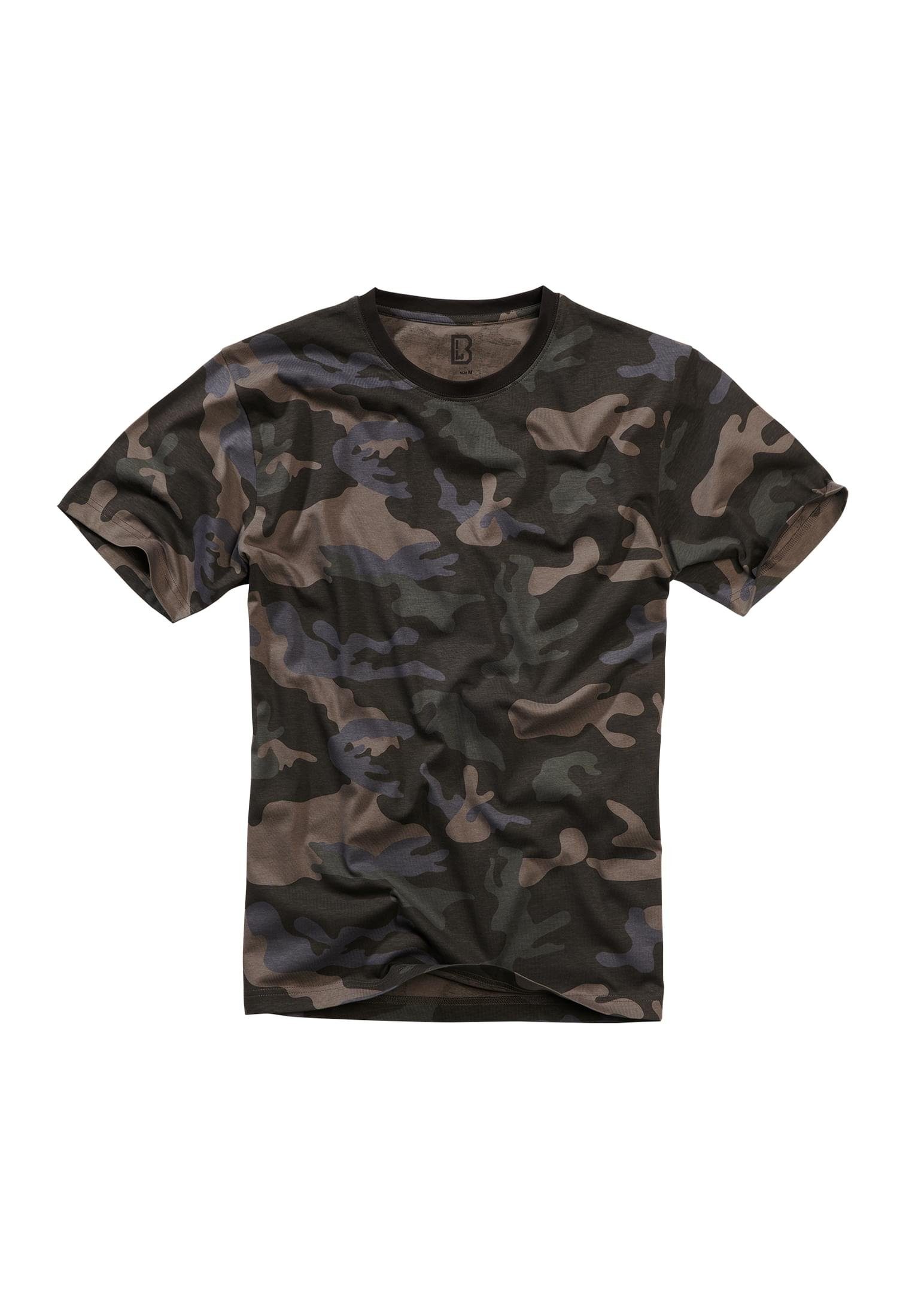 Shirt (1-tlg) Kurzarmshirt Brandit Brandit Herren Premium darkcamo