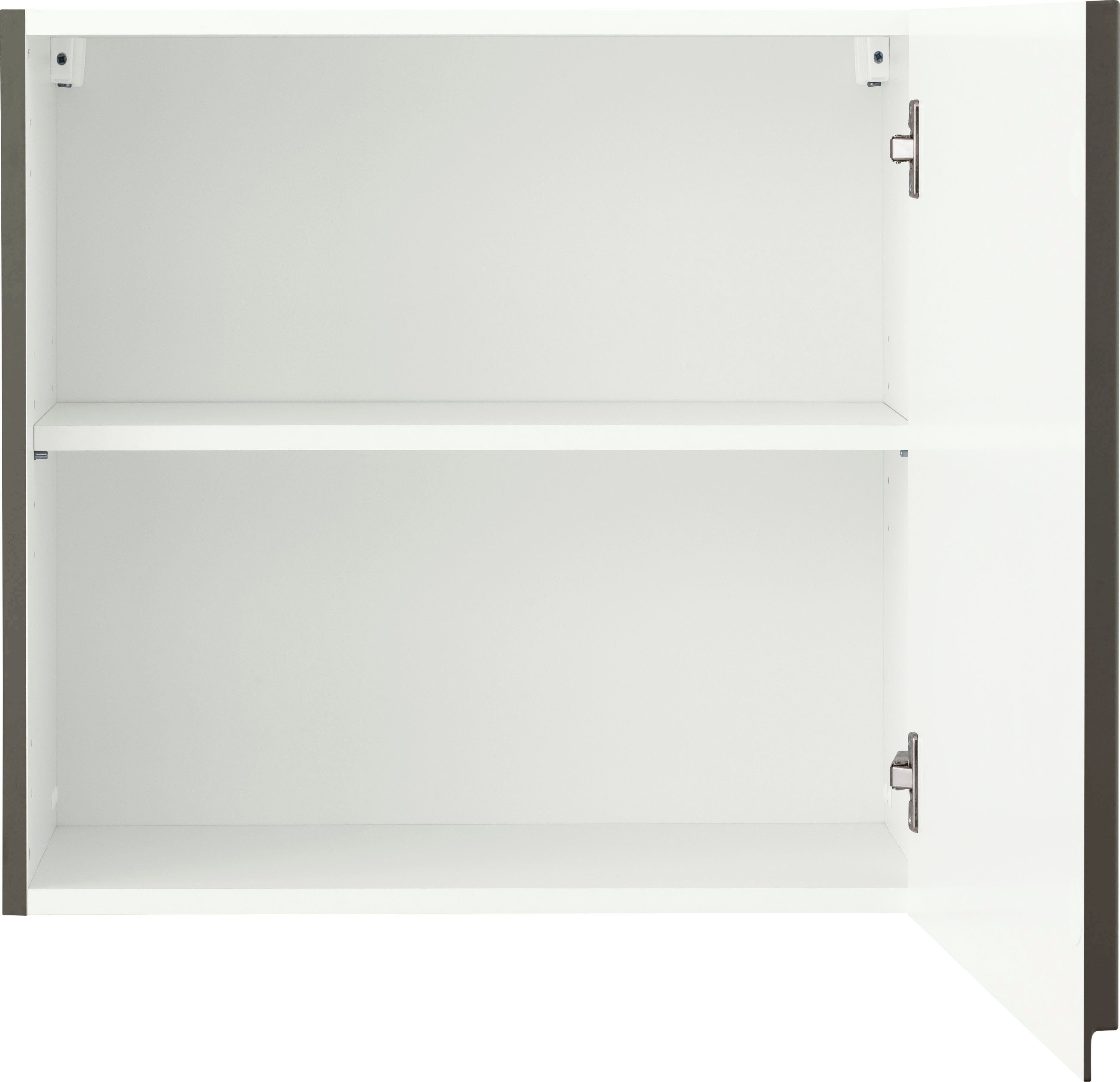 MDF-Fronten 57 cm 60 1 hoch, Virginia grau HELD | cm Einlegeboden, Hängeschrank grafit Tür, Hochglanz breit, MÖBEL hochwertige