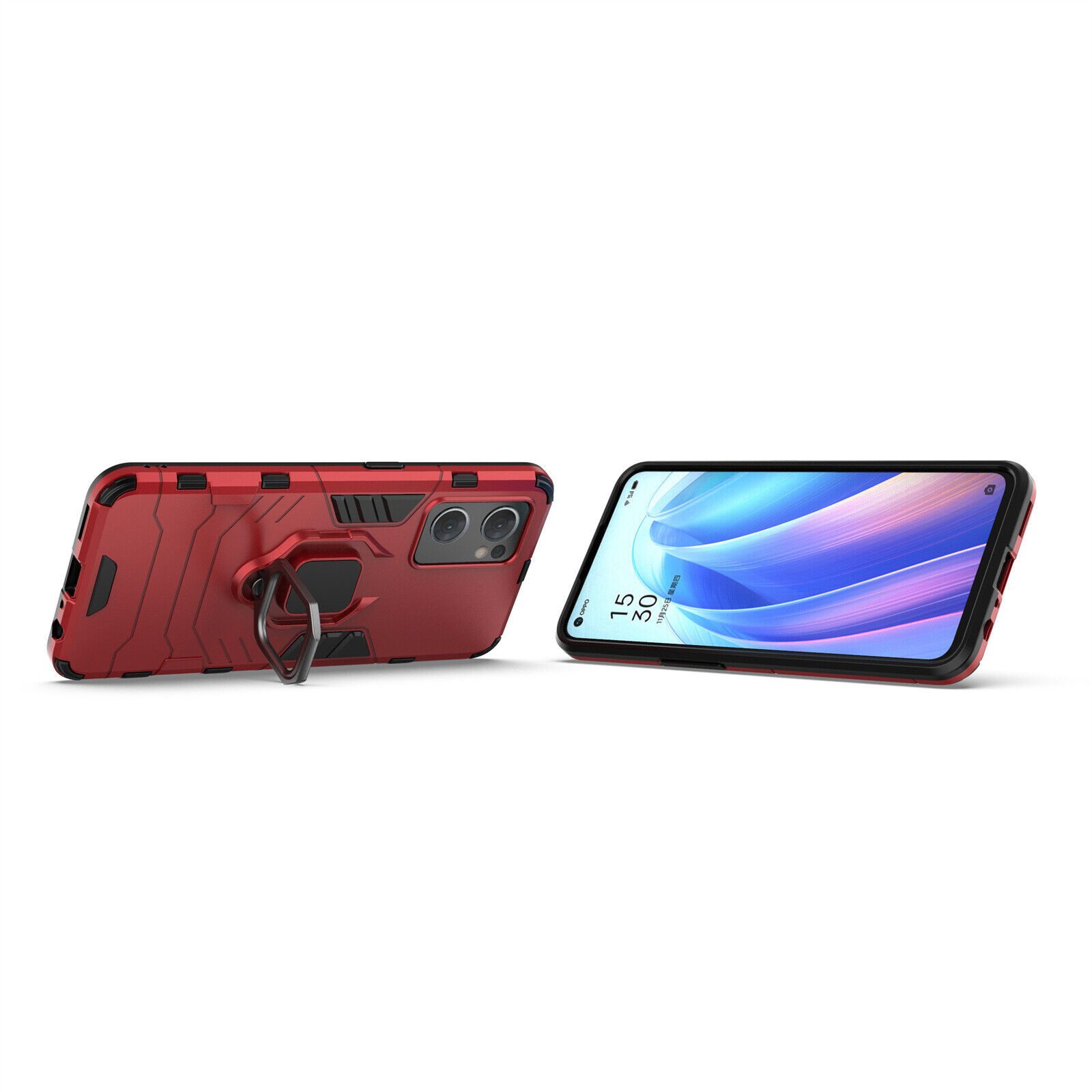 betterfon Handyhülle für Oppo Find X5 Lite Outdoor Panzerhülle mit Kameraschutz Türkis, Mit Ringhalterung, Kamera-Schutz, Magnetplatte & 3-Schicht-Schutz