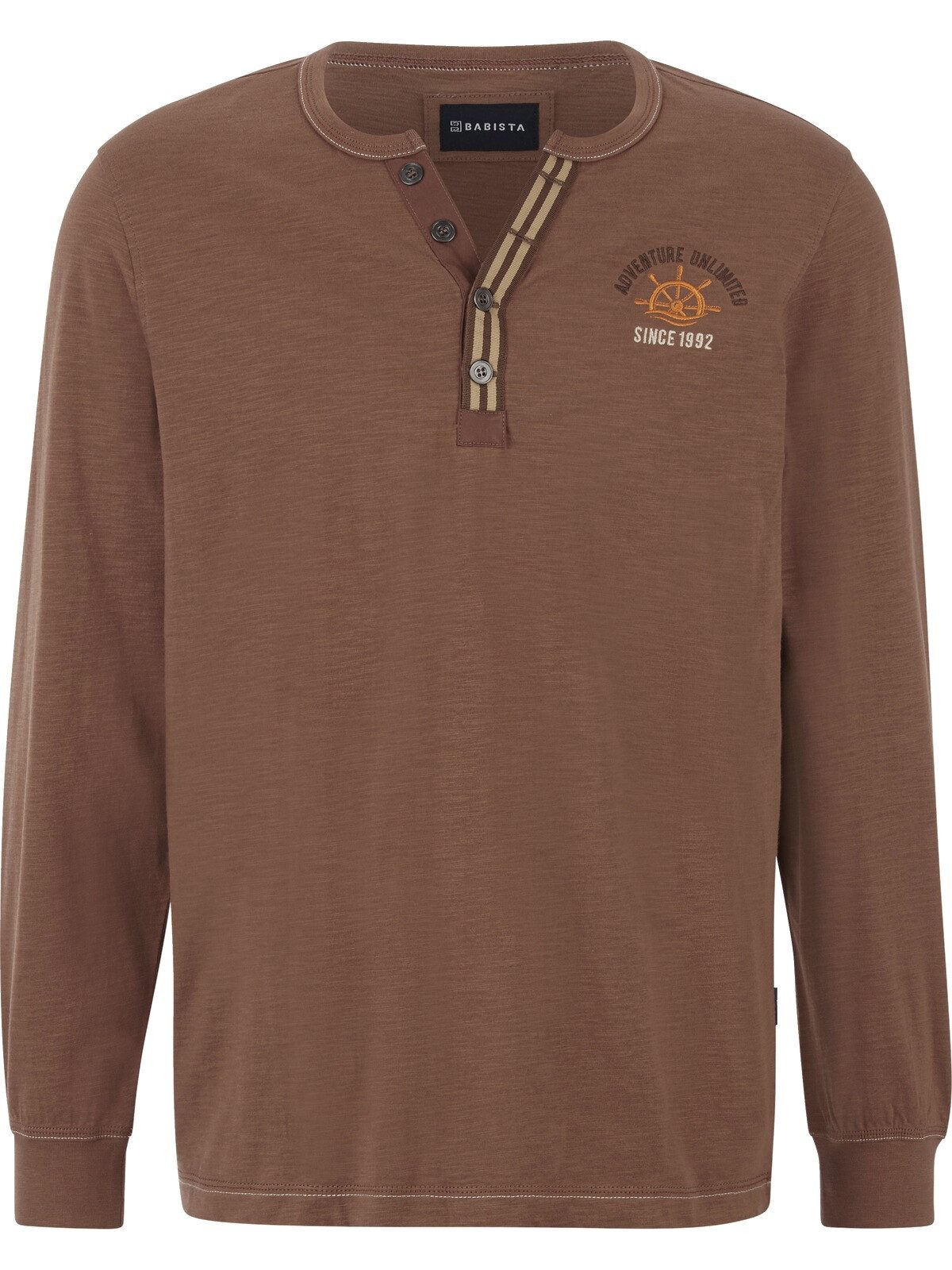 Babista Langarmshirt DANIVECCI mit Stickerei auf der Brust – Bild 4 von 5
