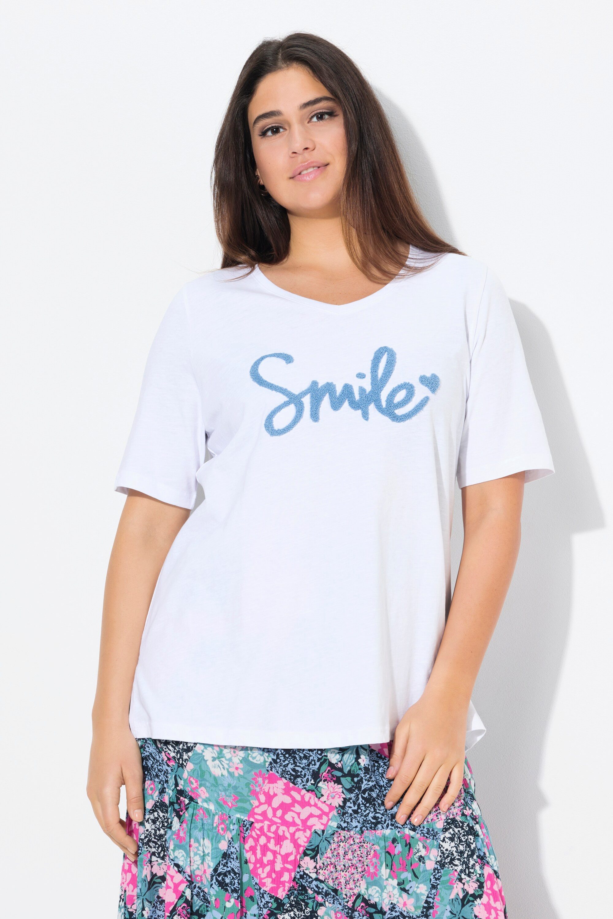 Ulla Popken T-Shirt T-Shirt Smile Classic günstig online kaufen