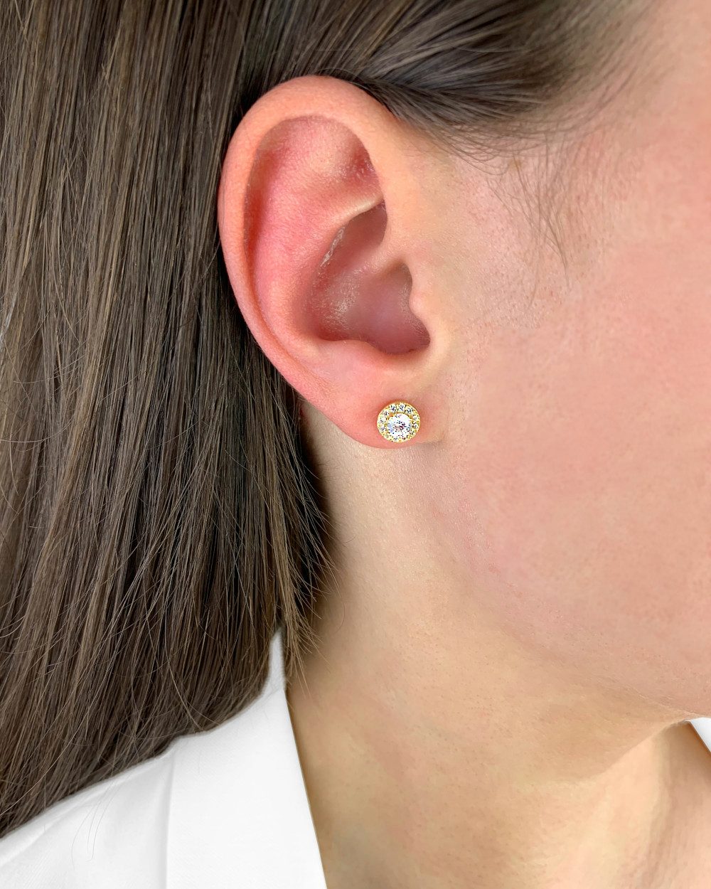 DANIEL CLIFFORD Paar Ohrstecker 'Hilde' Damen Ohrringe 925 Silber 14k vergo günstig online kaufen