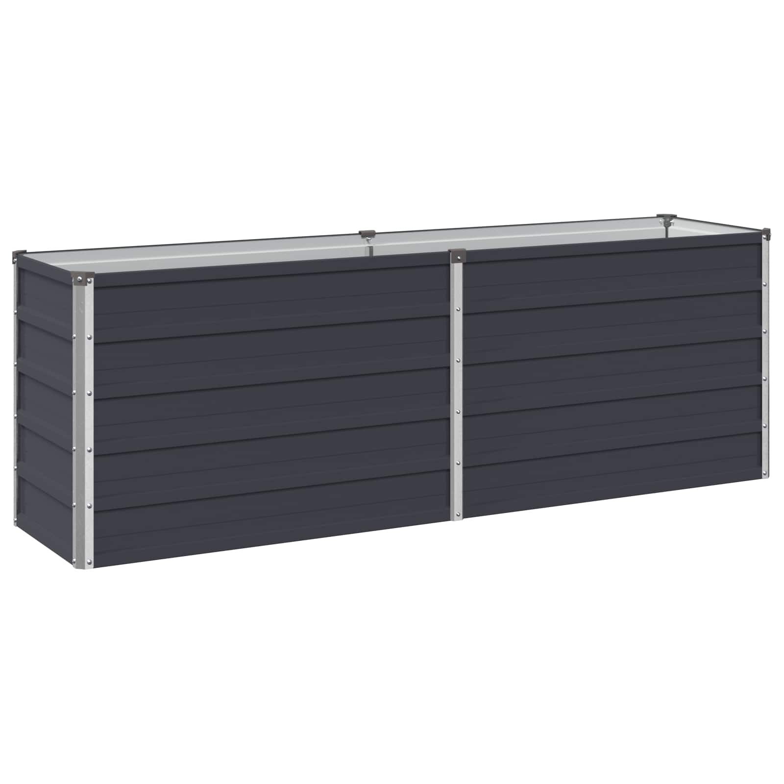 vidaXL Hochbeet Hochbeet im Garten Anthrazit 160 x 40 x 55 cm (1 St)
