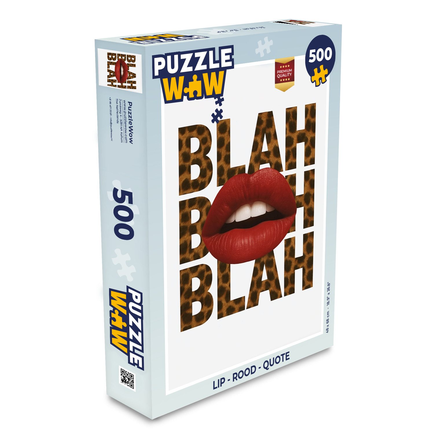 Puzzle Lippen - Rot - Zitat