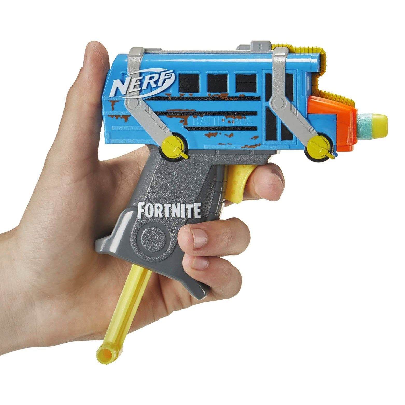 Hasbro Blaster Dartblaster Microshot Fortnite Battle Bus, Schon beim Fahrer bedankt? Hoffentlich, sonst könnte es sein, dass er