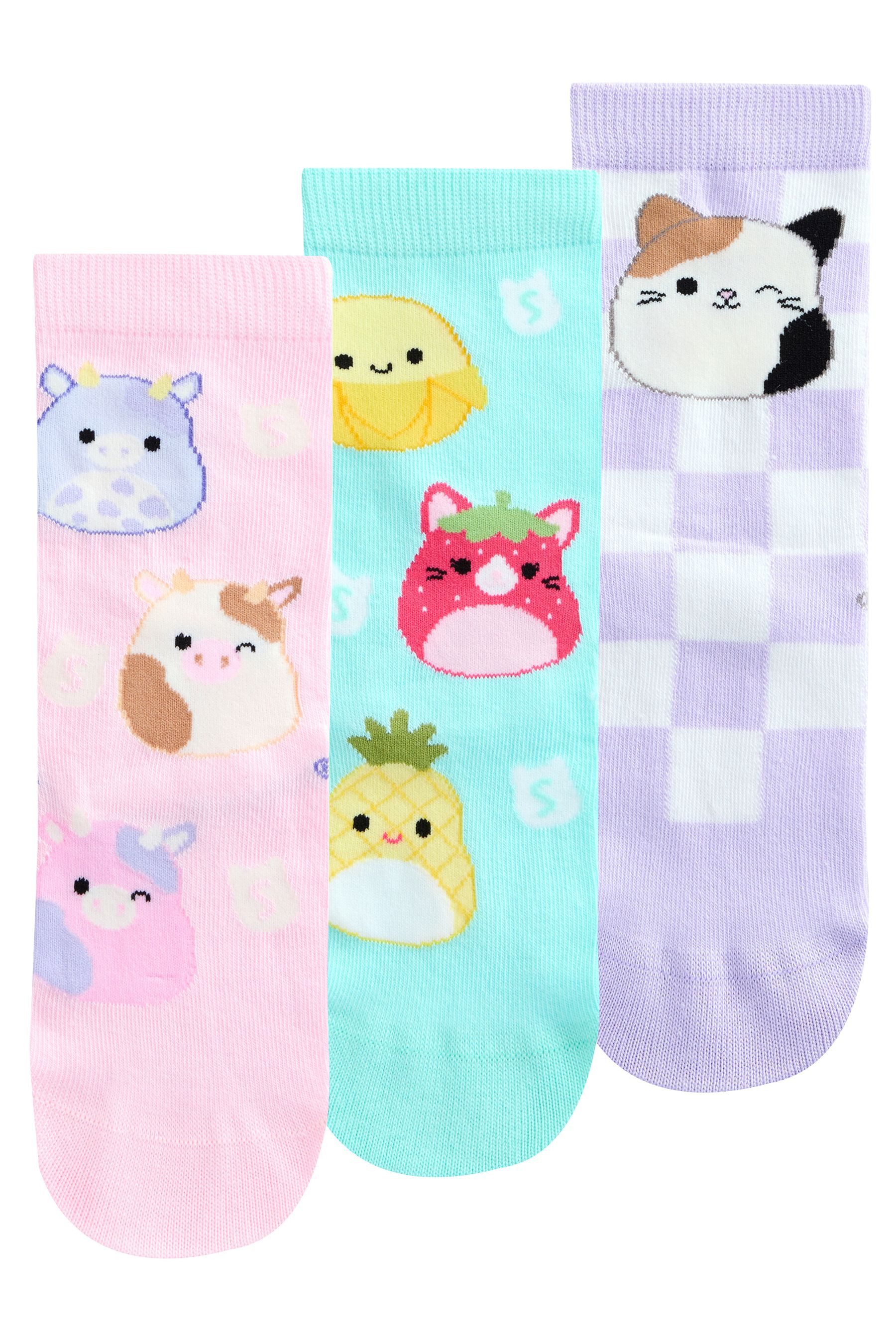 Kurzsocken Knöchelhohe Socken, 3er-Pack, Squishmallows
