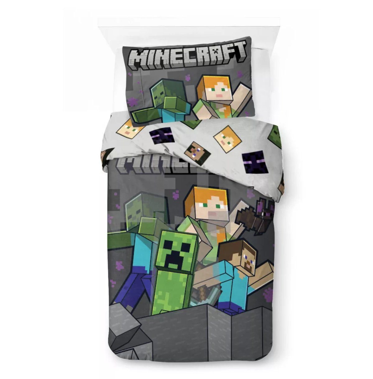 Minecraft Kinderbettwäsche Minecraft Mob Fushion Mayhem Bettwäsche 140×200 cm, 70×90 cm