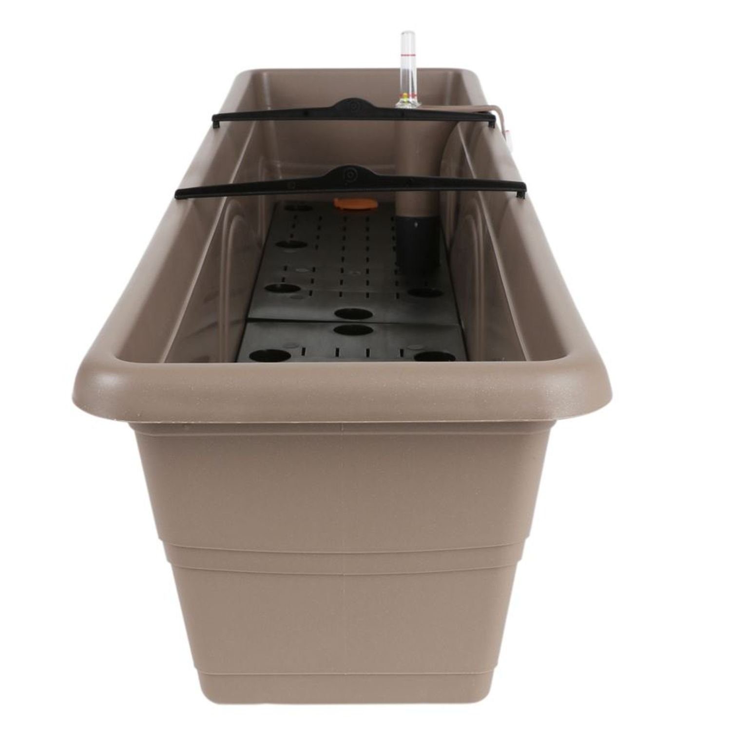 Plastkon Pflanzkübel Blumenkasten taupe 79cm mit Bewässerung