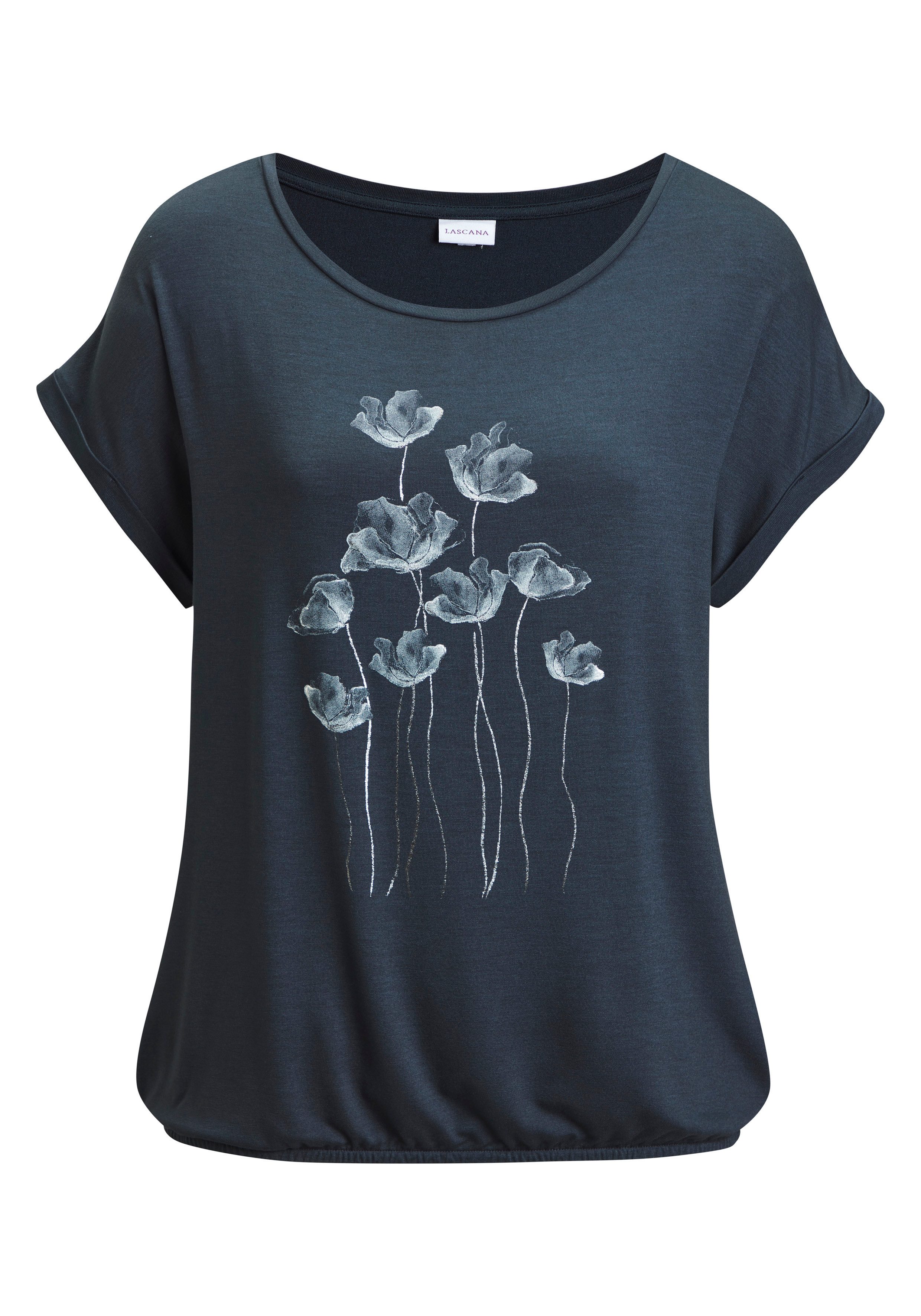 Kurzarmshirt mit floralem Print