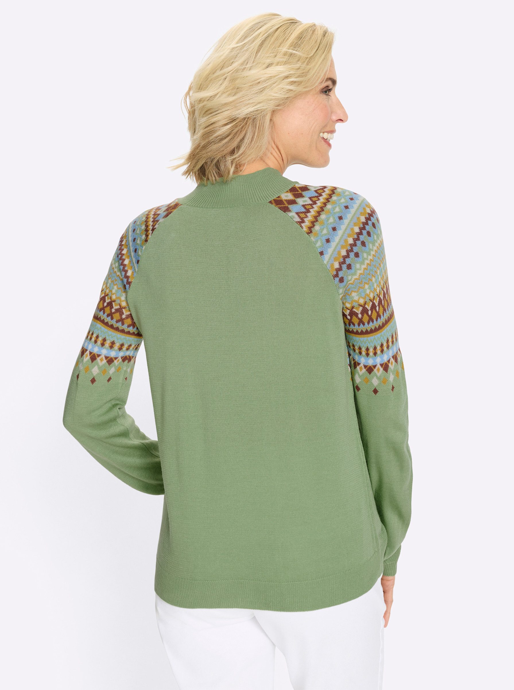 Sieh an! Strickpullover Norwegerpullover Langarm Jacquard, Jersey günstig online kaufen