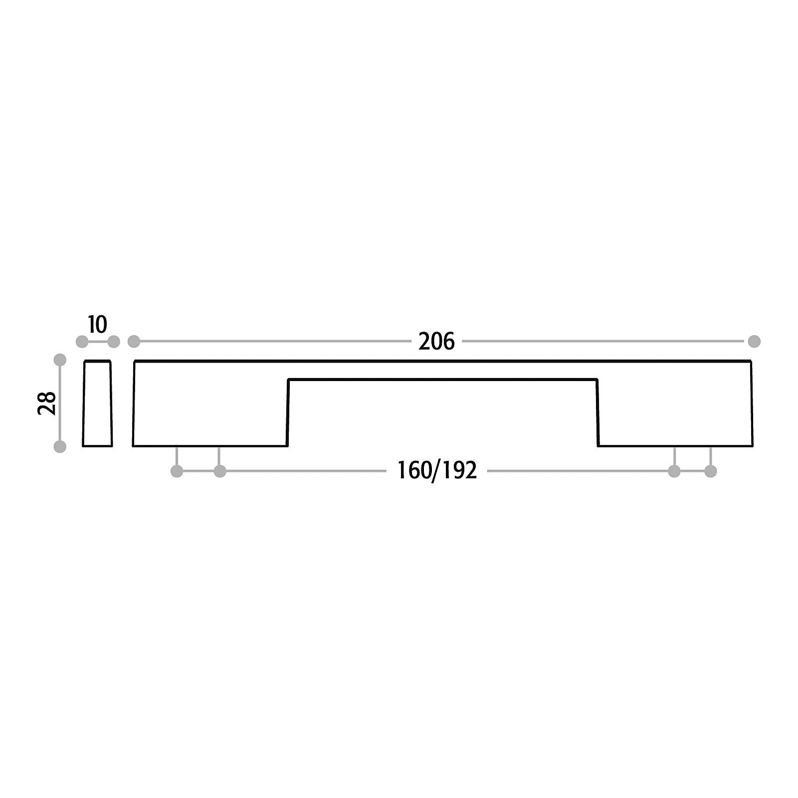 SO-TECH® Möbelgriff Bügelgriff SARI BA 160/192 mm, inkl. Schrauben (1-St), Chrom poliert von SCHÜCO ALU COMPETENCE