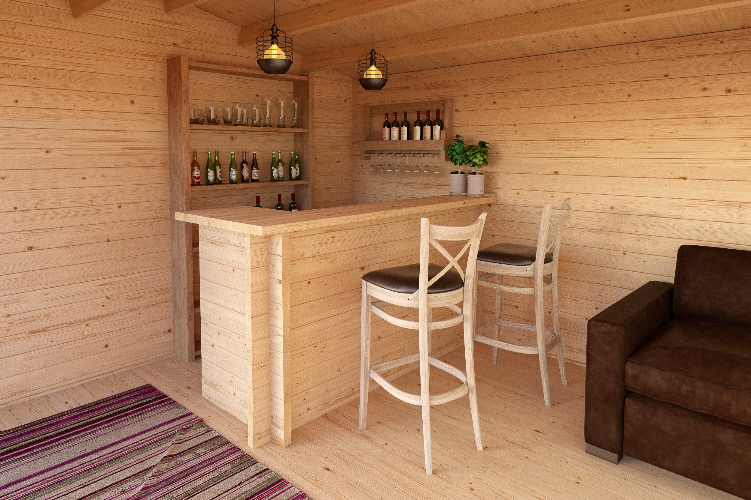Nordic Holz Bartisch Barelement, BxTxH: 200x103x75 cm