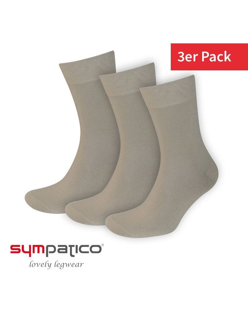 Sympatico Носки Tagessocke Basic Line (Baumwolle) beige - 3 Paar