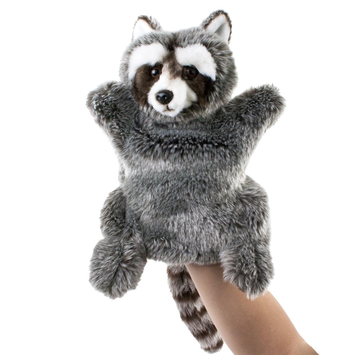 Kuscheltier Handpuppe Waschbär 28 cm Plüschhandpuppe