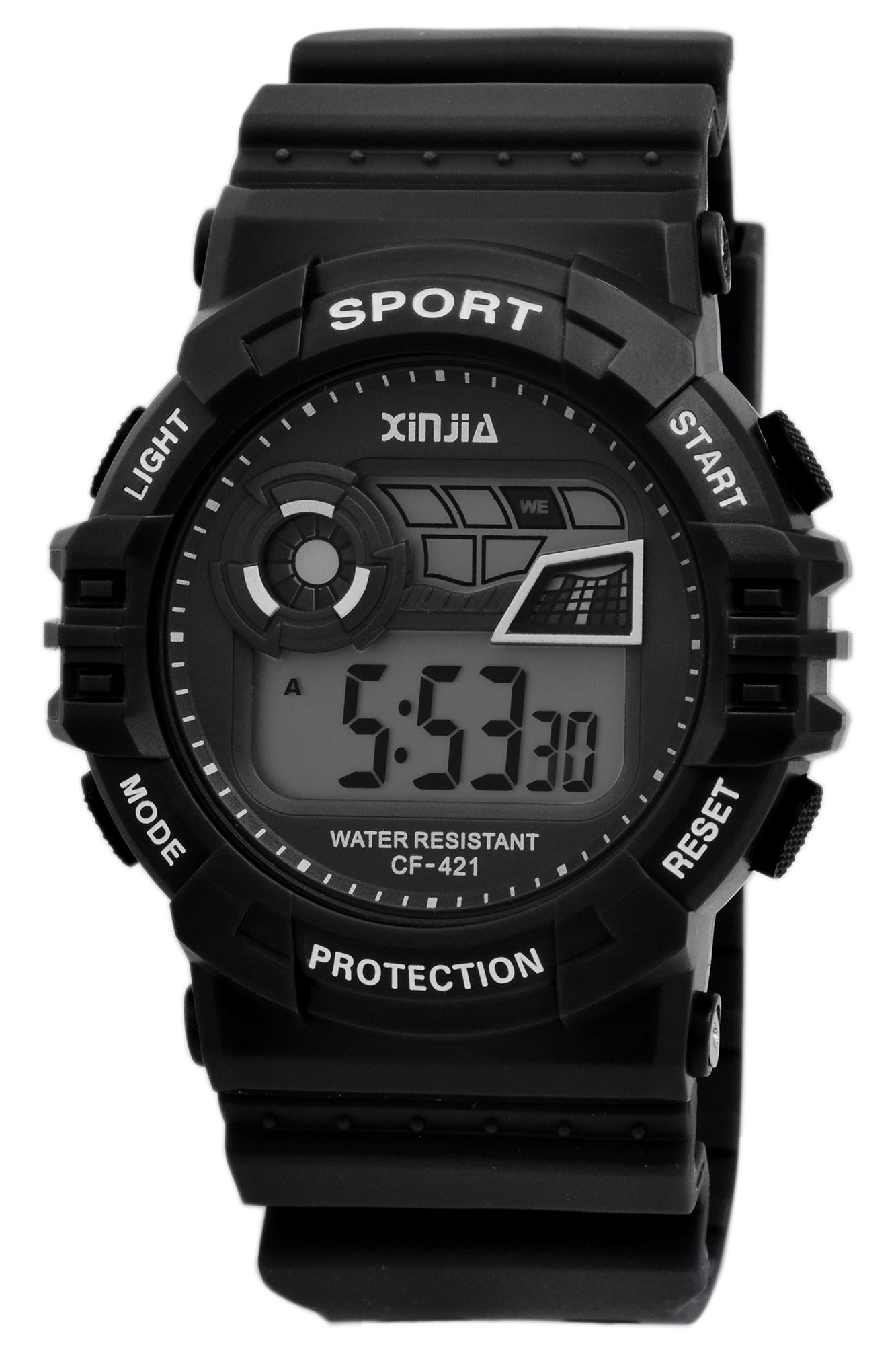 Quarzuhr XI008 Digitaluhr, Kunststoff, Silikonarmband, D 46 mm