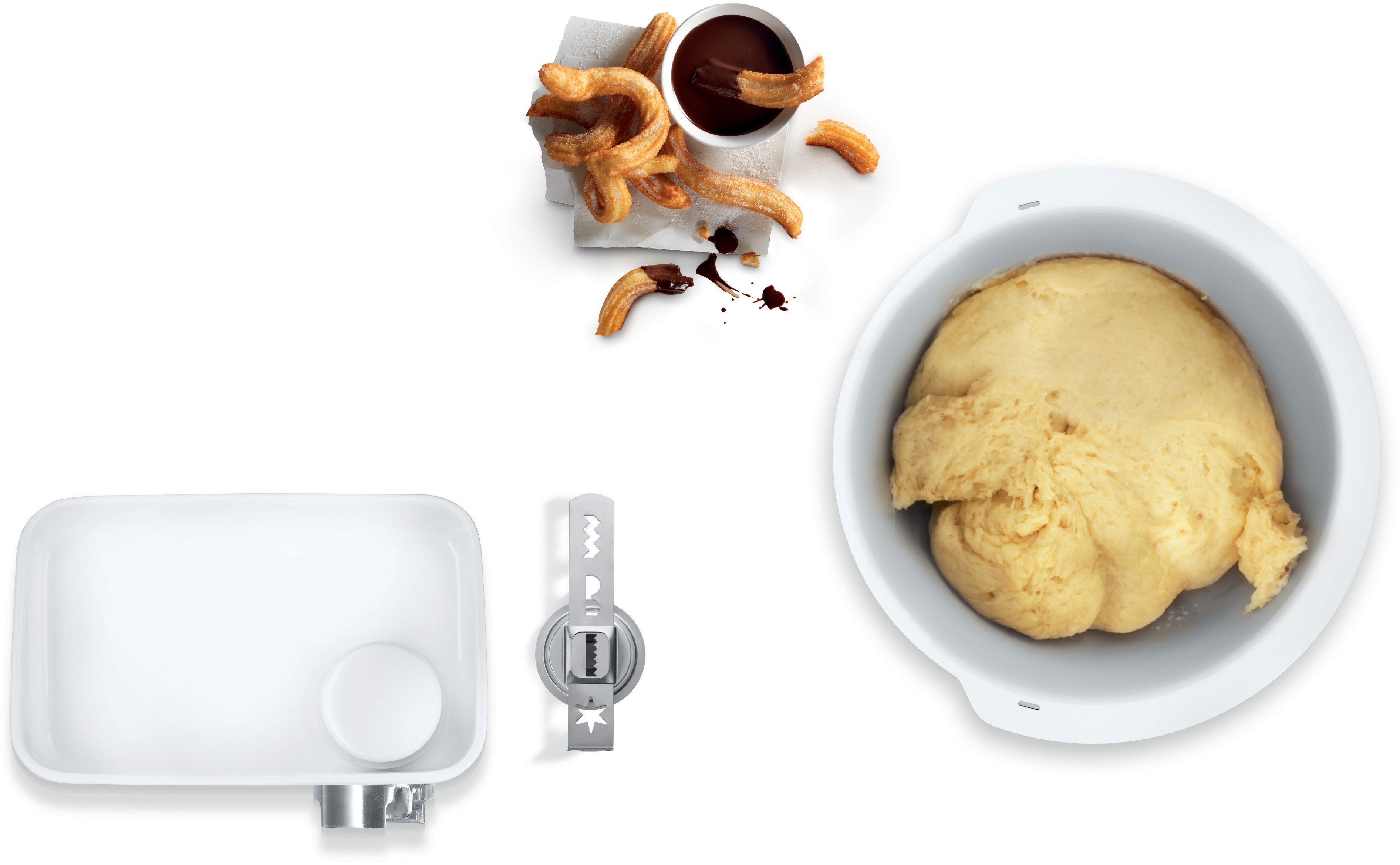 BOSCH Küchenmaschinen Zubehör-Set Lifestyle-Set BakingSensation MUZ5BS1, Zubehör für alle Bosch Küchenmaschinen MUM5…, mit Spritzgebäckvorsatz und Schüssel – Bild 3 von 5