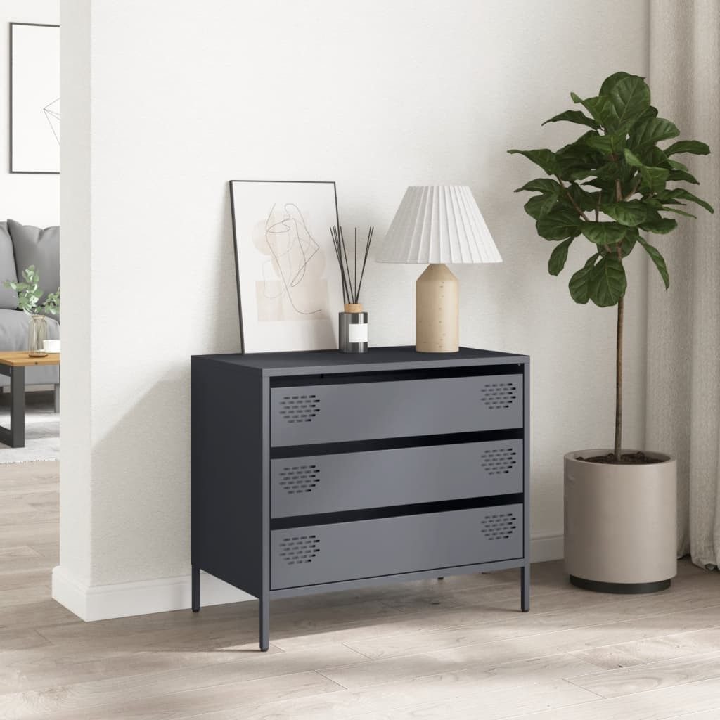 vidaXL Sideboard Sideboard Anthrazit 68x39x58,5 cm günstig online kaufen