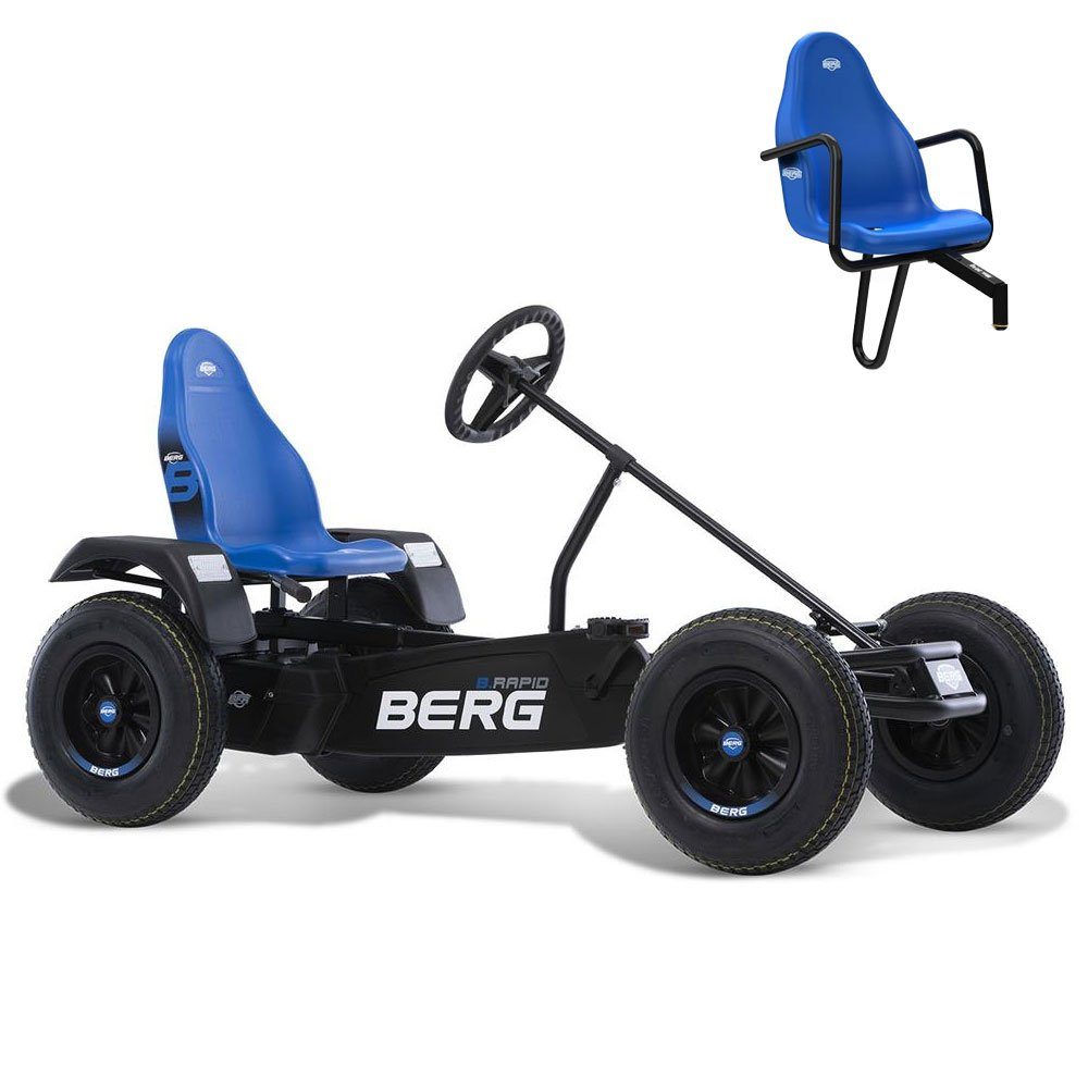Spielzeug Go-Karts & Tretfahrzeuge Berg Go-Kart BERG Gokart B. Rapid Blue blau BFR inkl. Soziussit, inkl. Zweitsitz