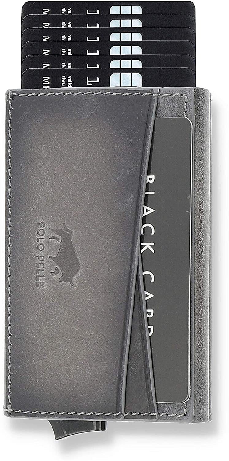 Solo Pelle Kartenetui Kartenetui, Kreditkartenetui, Leder Geldbörse Slim Wallet, echt Leder, Made in Europe in elegantem Design mit RFID Schutz