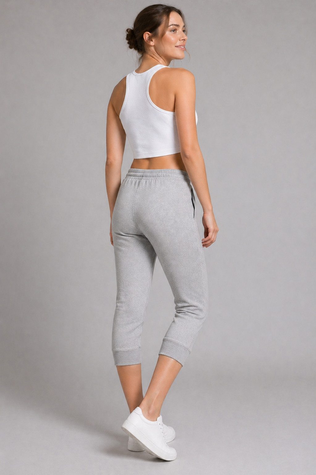 ROSS CAMP 3/4-Hose Damen - Jogginghose mit Kordelzug, Sporthose, Caprihose mit Elastikbund, bequem, Baumwollmix, atmungsaktiv – Bild 3 von 5