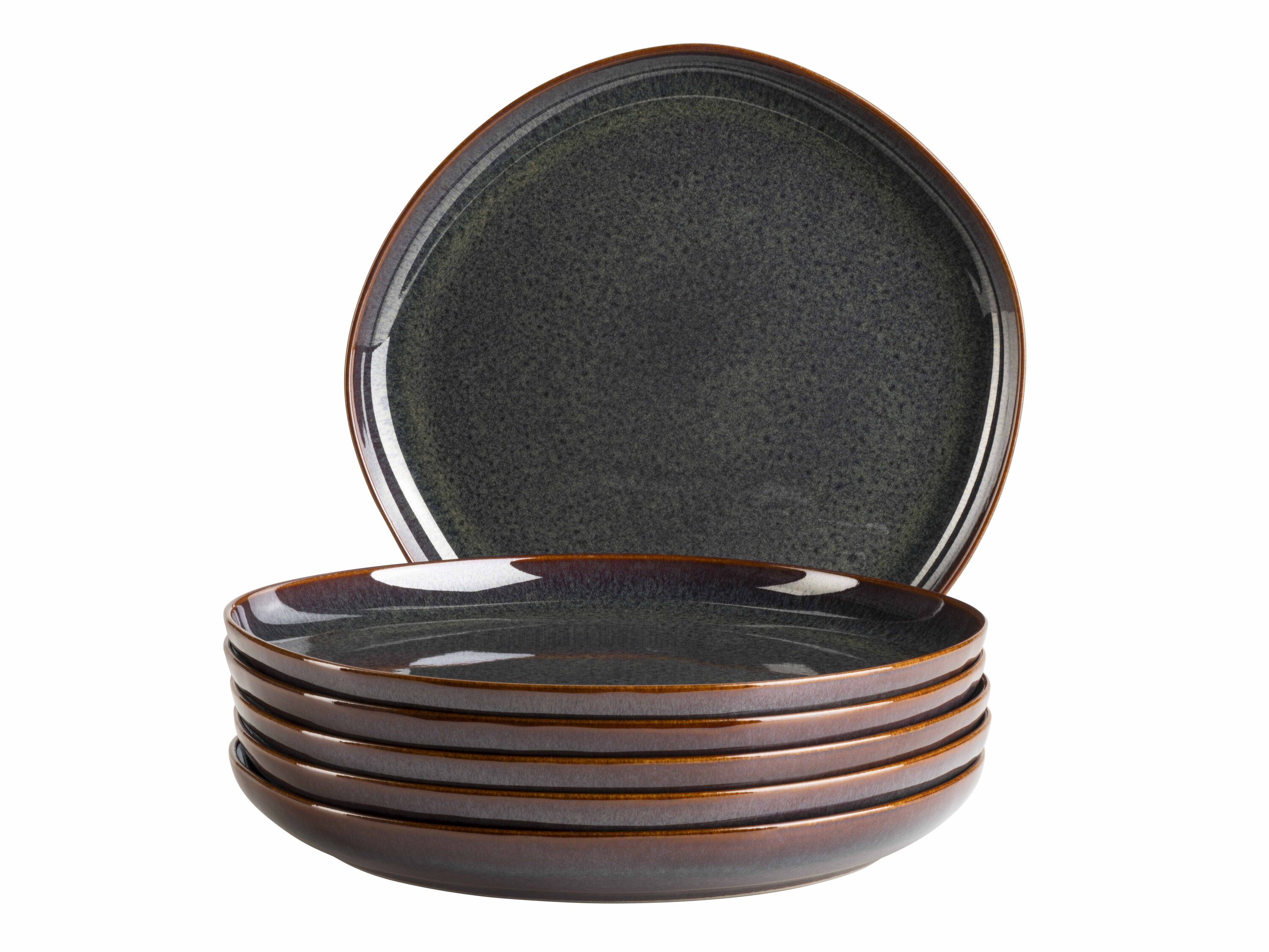 MÄSER Teller-Set Cordelia (6-tlg), 6 Personen, Steinzeug