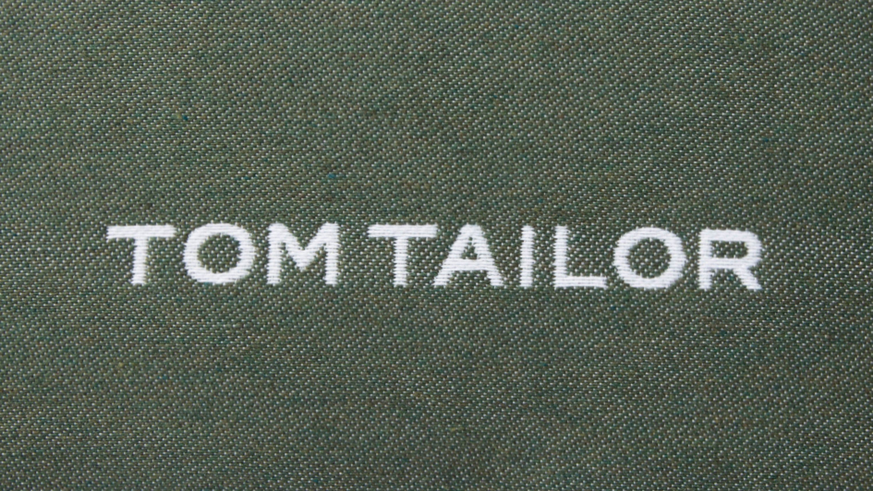 Logo, Dekokissen mit Kissenhülle ohne Stück TAILOR grün/dunkelgrün/waldgrün/forest TOM 1 HOME eingewebtem Füllung, Markenlogo,